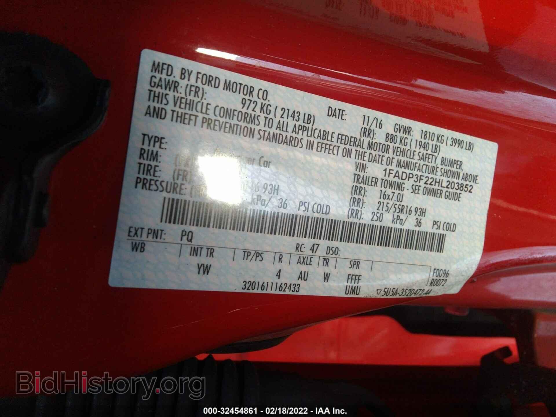 2017 FORD FOCUS - VIN: 1FADP3F22HL203852 - Фото 9