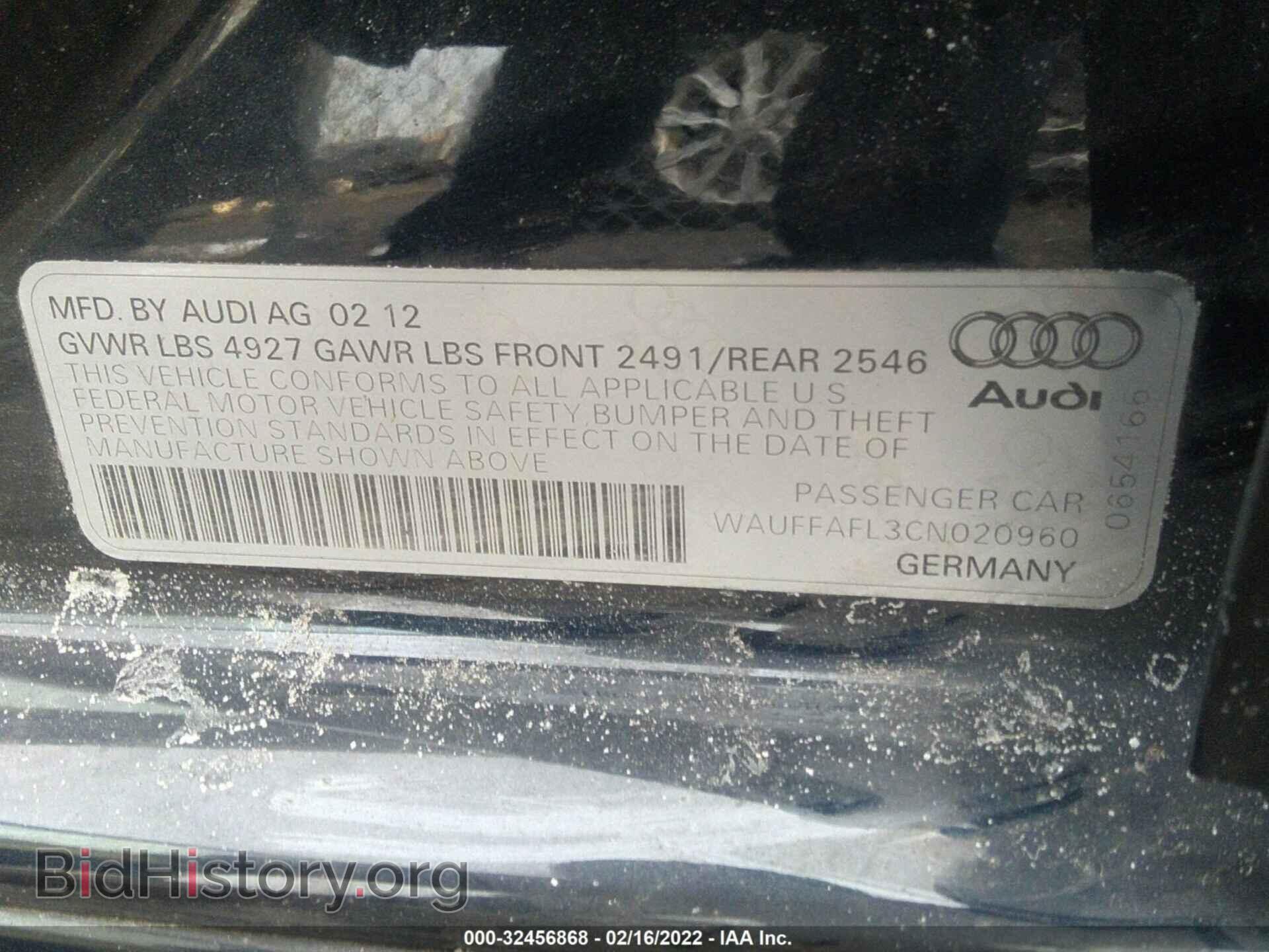 2012 AUDI A4 - VIN: WAUFFAFL3CN020960 - Photo 9