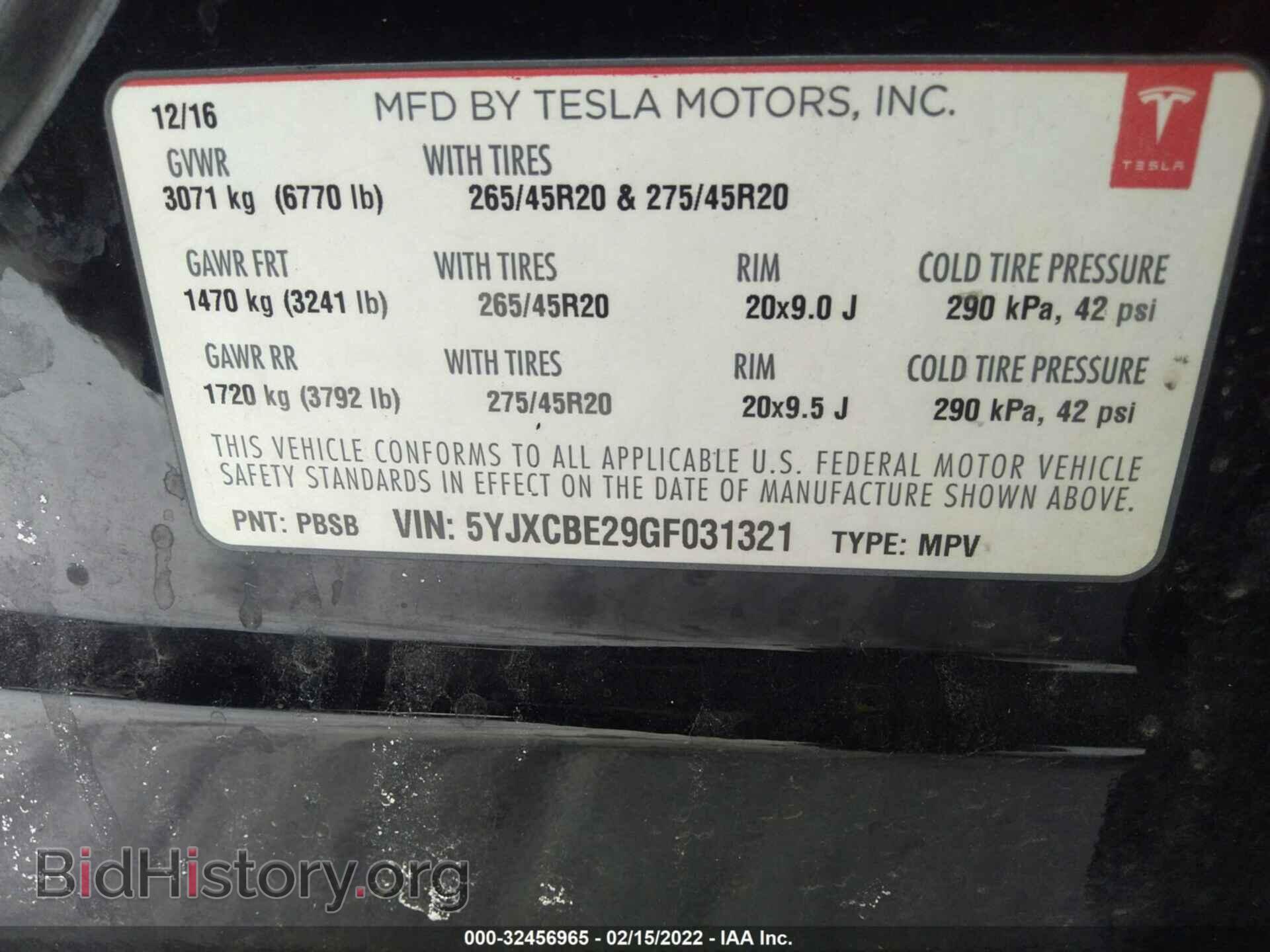 2016 TESLA MODEL X - VIN: 5YJXCBE29GF031321 - Photo 9