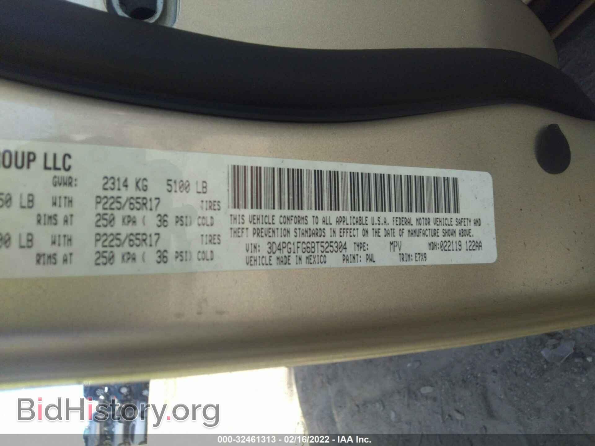 2011 DODGE JOURNEY - VIN: 3D4PG1FG6BT525304 - Фото 9