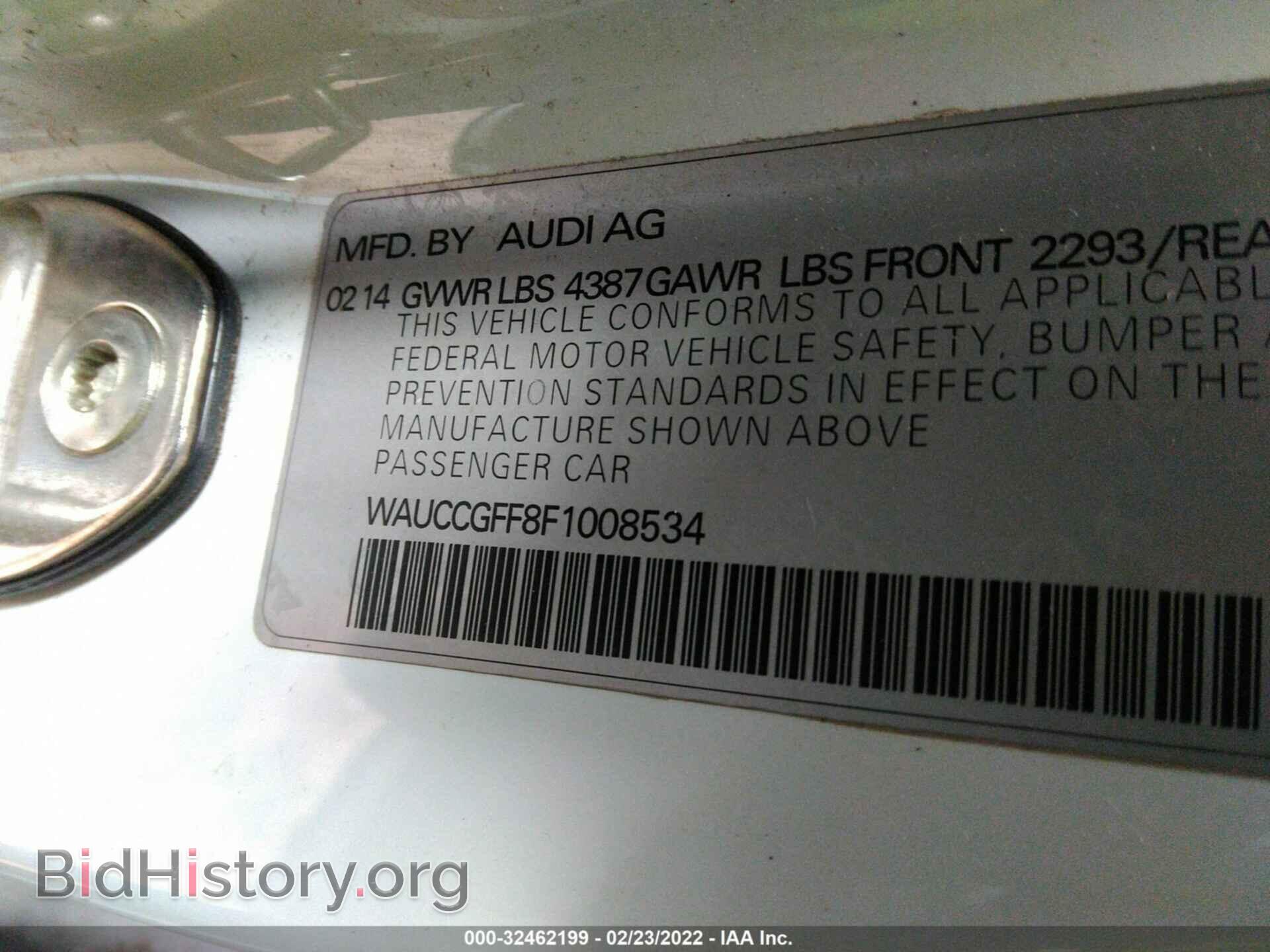 2015 AUDI A3 - VIN: WAUCCGFF8F1008534 - Фото 9