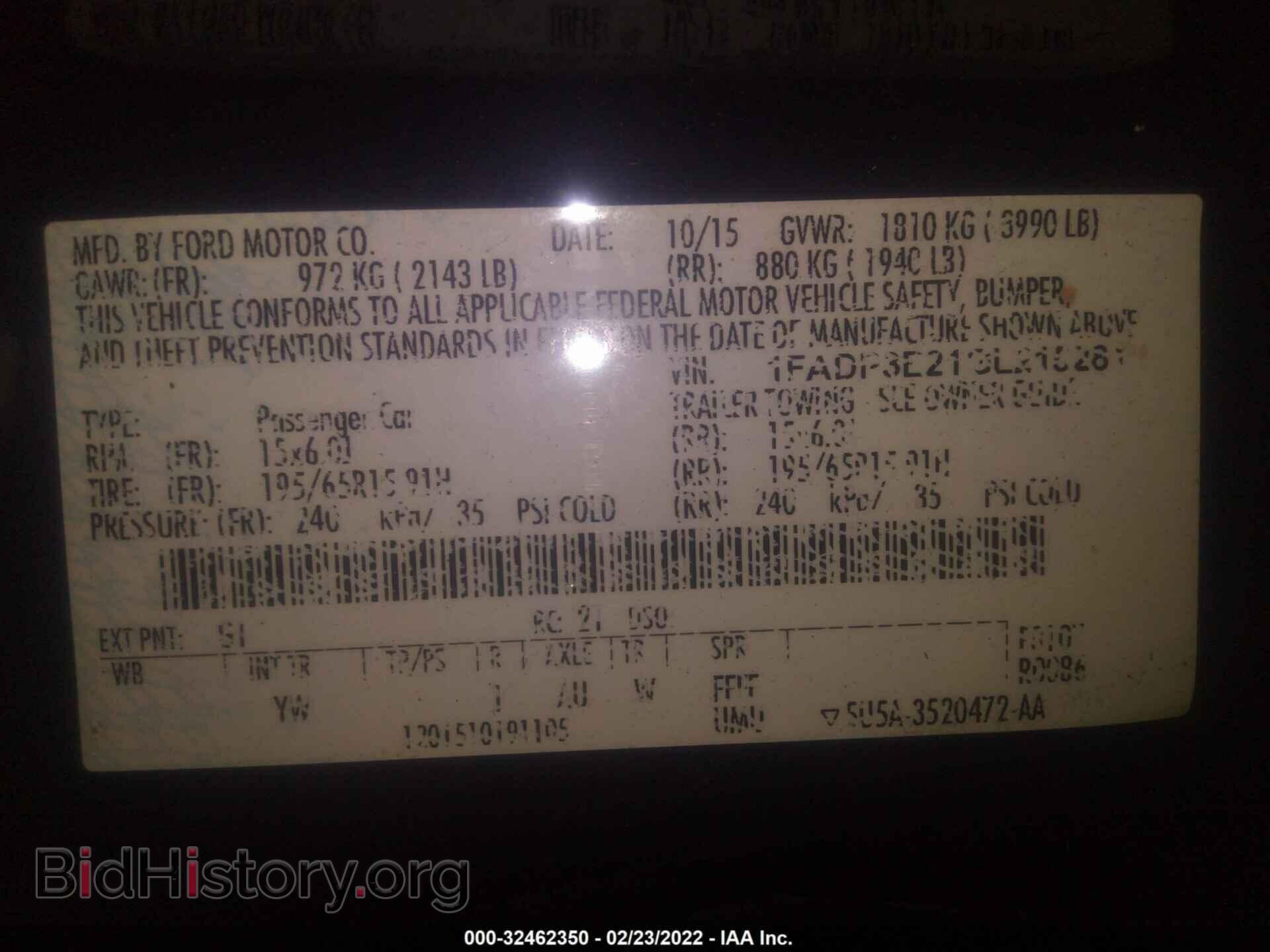 2016 FORD FOCUS - VIN: 1FADP3E21GL215281 - Фото 9