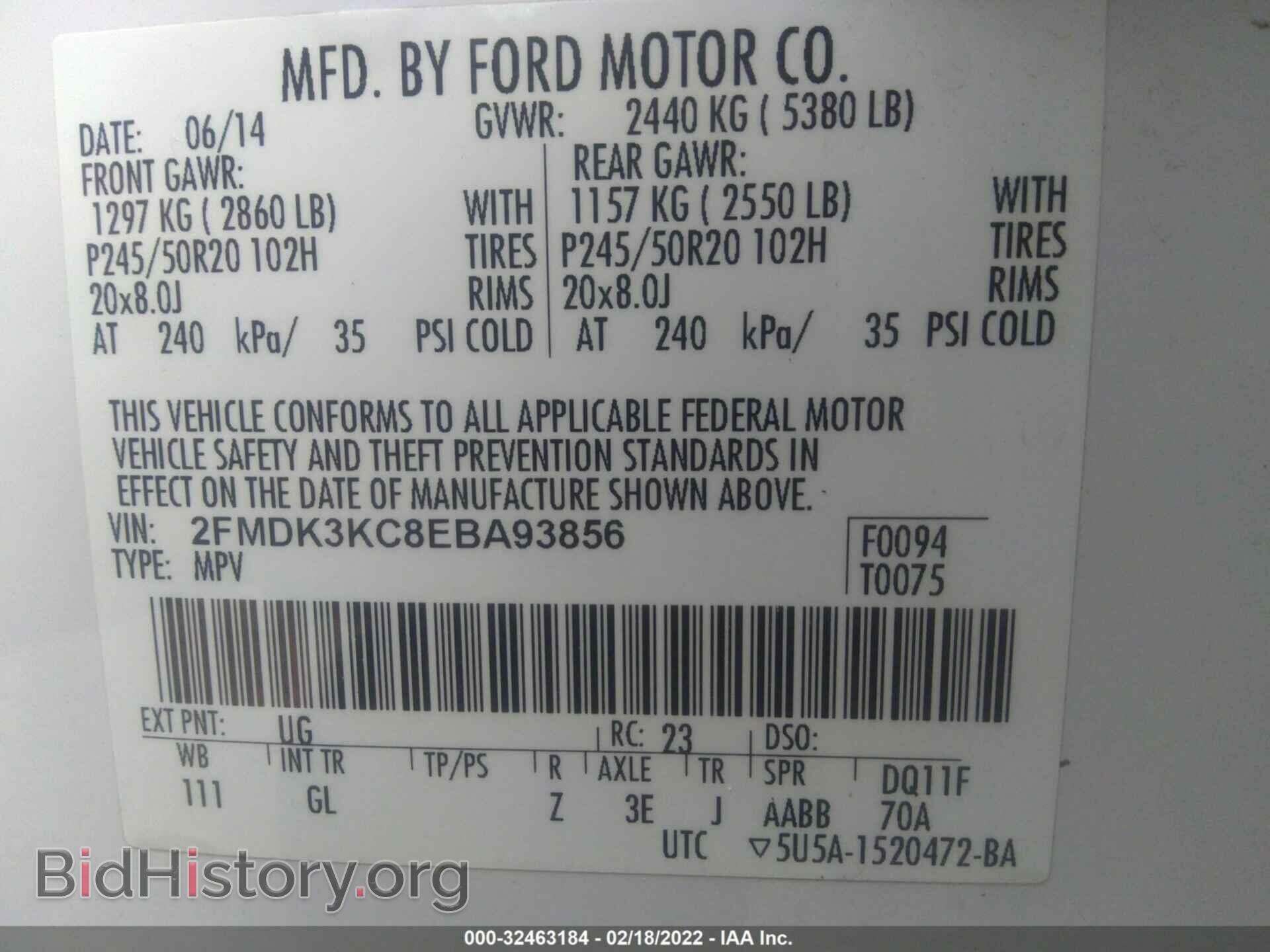 2014 FORD EDGE - VIN: 2FMDK3KC8EBA93856 - Photo 9