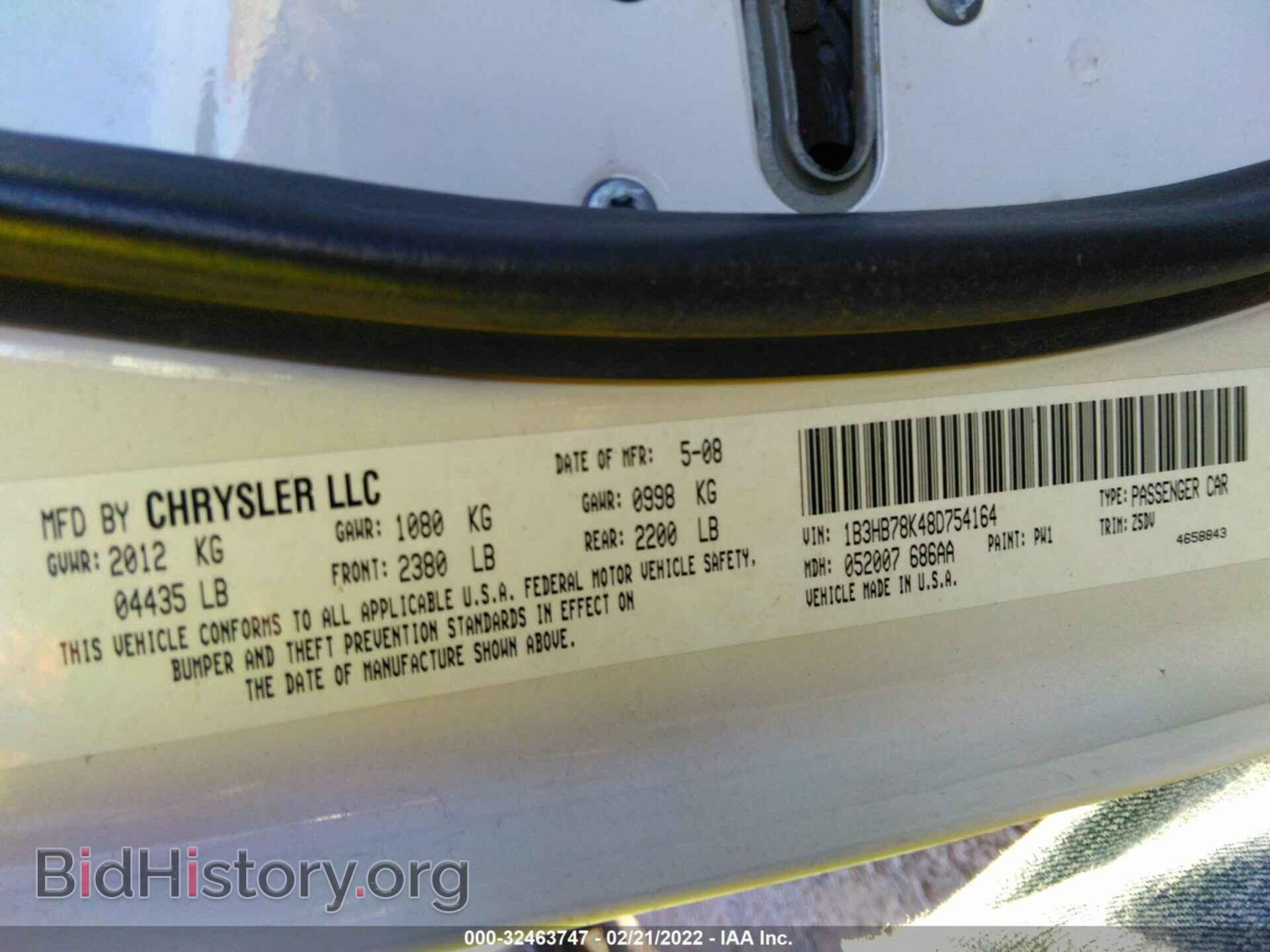 2008 DODGE CALIBER - VIN: 1B3HB78K48D754164 - Фото 9