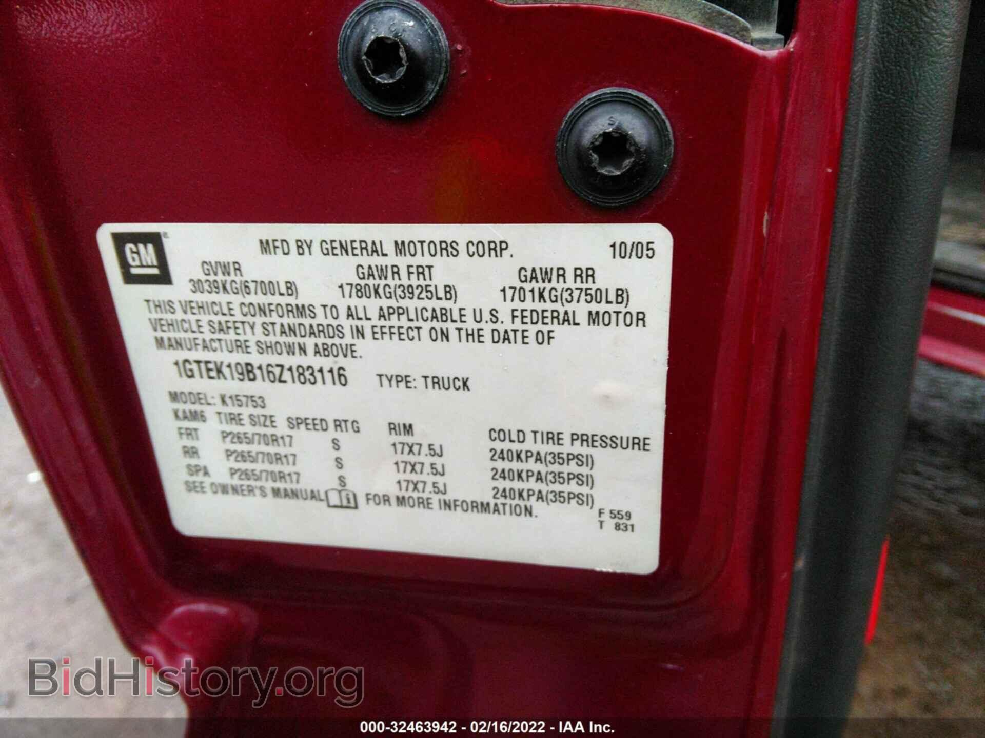 2006 GMC SIERRA 1500 - VIN: 1GTEK19B16Z183116 - Фото 9
