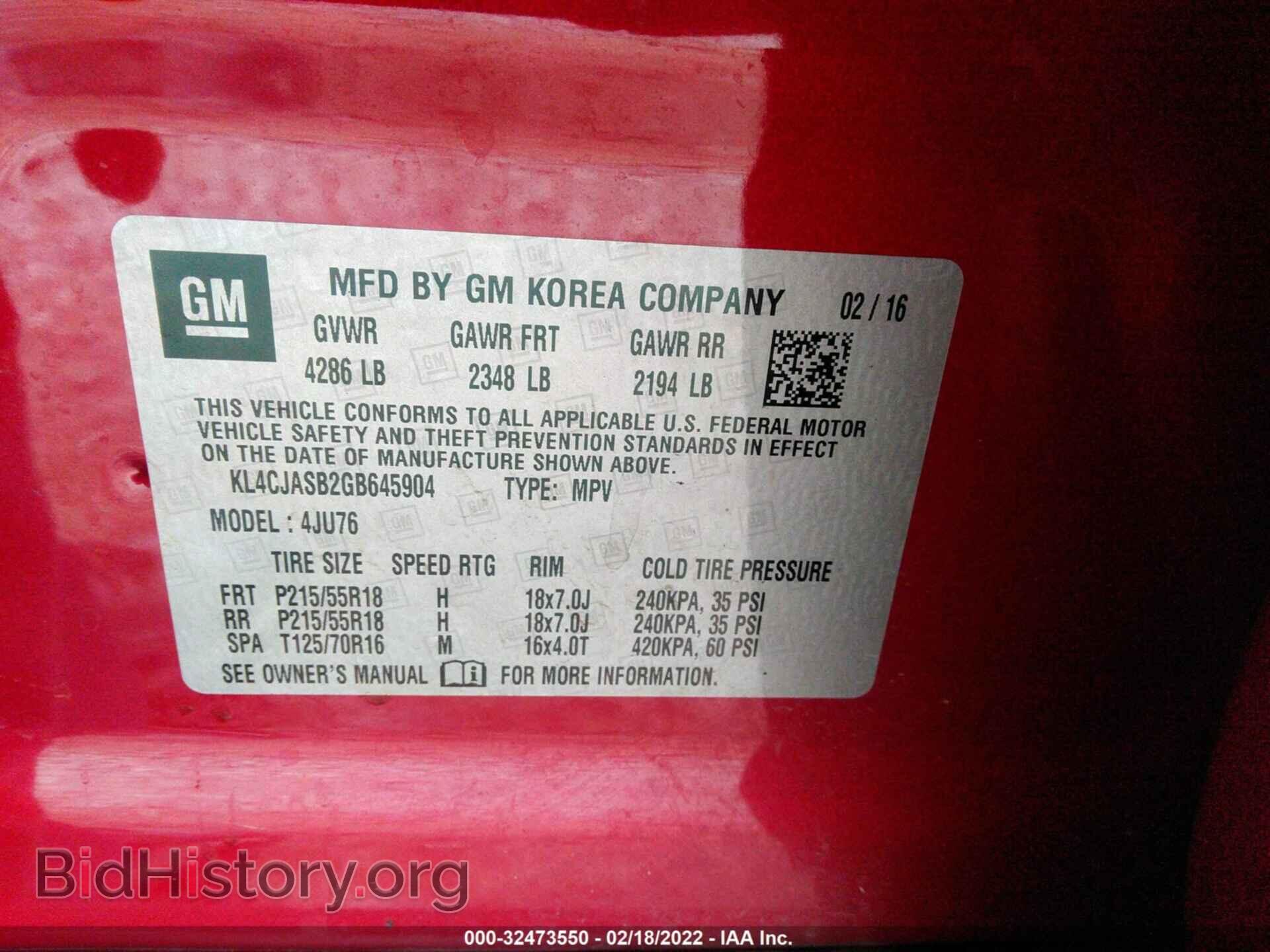 2016 BUICK ENCORE - VIN: KL4CJASB2GB645904 - Photo 9