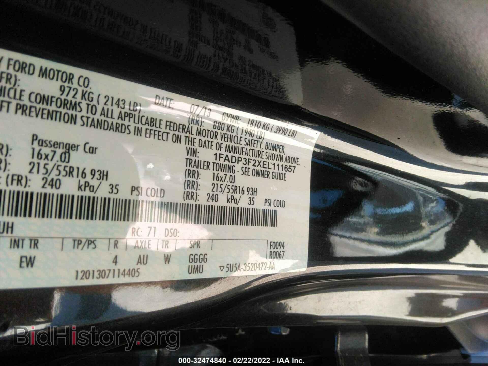 2014 FORD FOCUS - VIN: 1FADP3F2XEL111657 - Фото 9