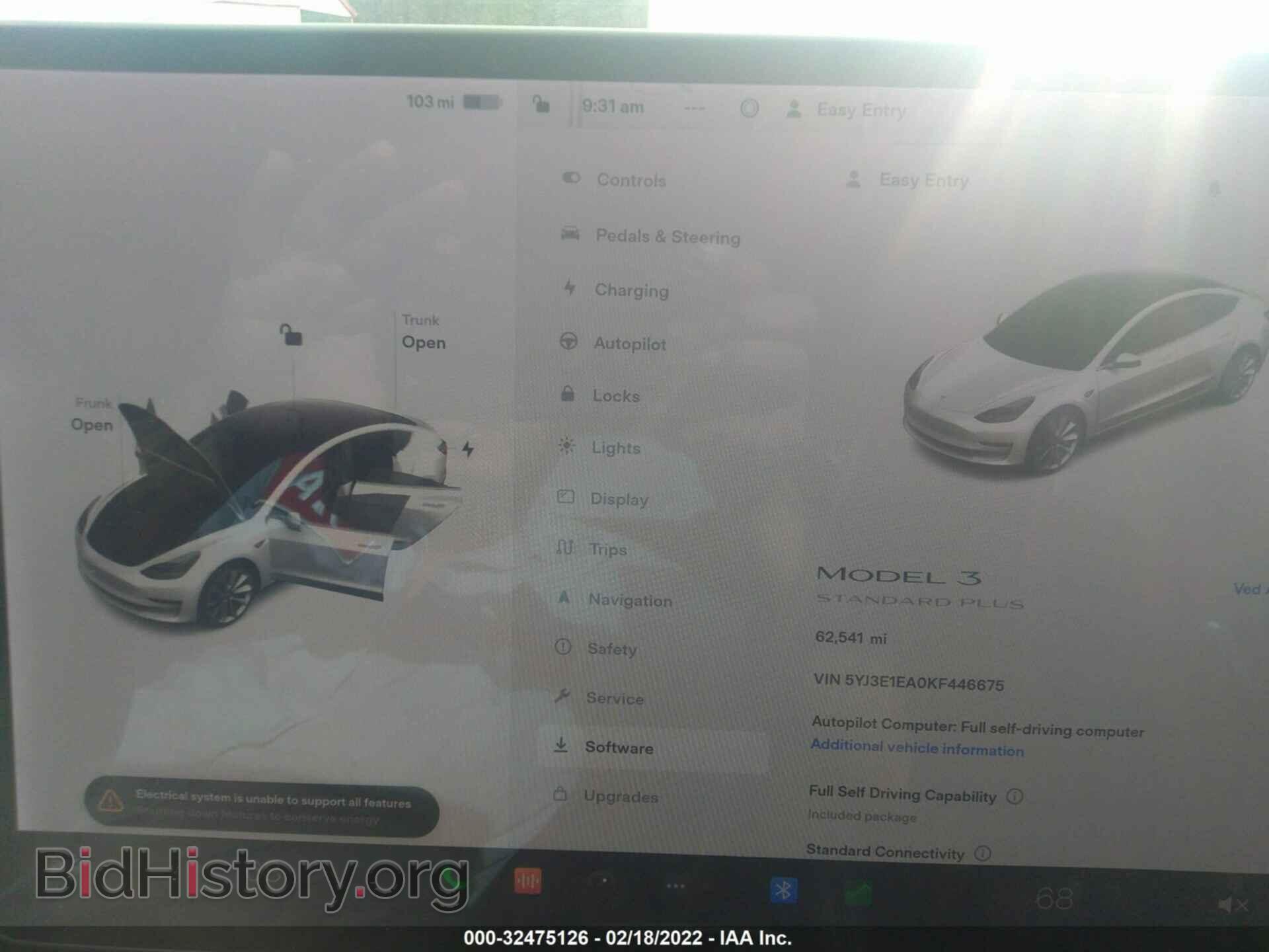 2019 TESLA MODEL 3 - VIN: 5YJ3E1EA0KF446675 - Фото 7