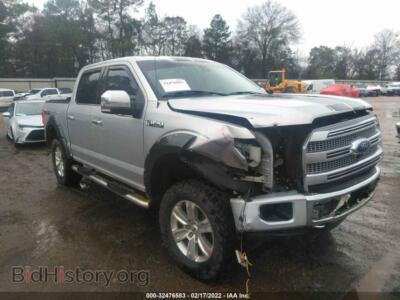 2015 Ford F-150 Platinum, серебристый — VIN 1FTEW1EF9FFA87362, IAAI