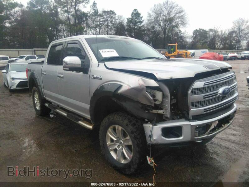 2015 Ford F-150 Platinum (VIN 1FTEW1EF9FFA87362) — фото 1 из 11, IAAI, повреждение: передняя часть