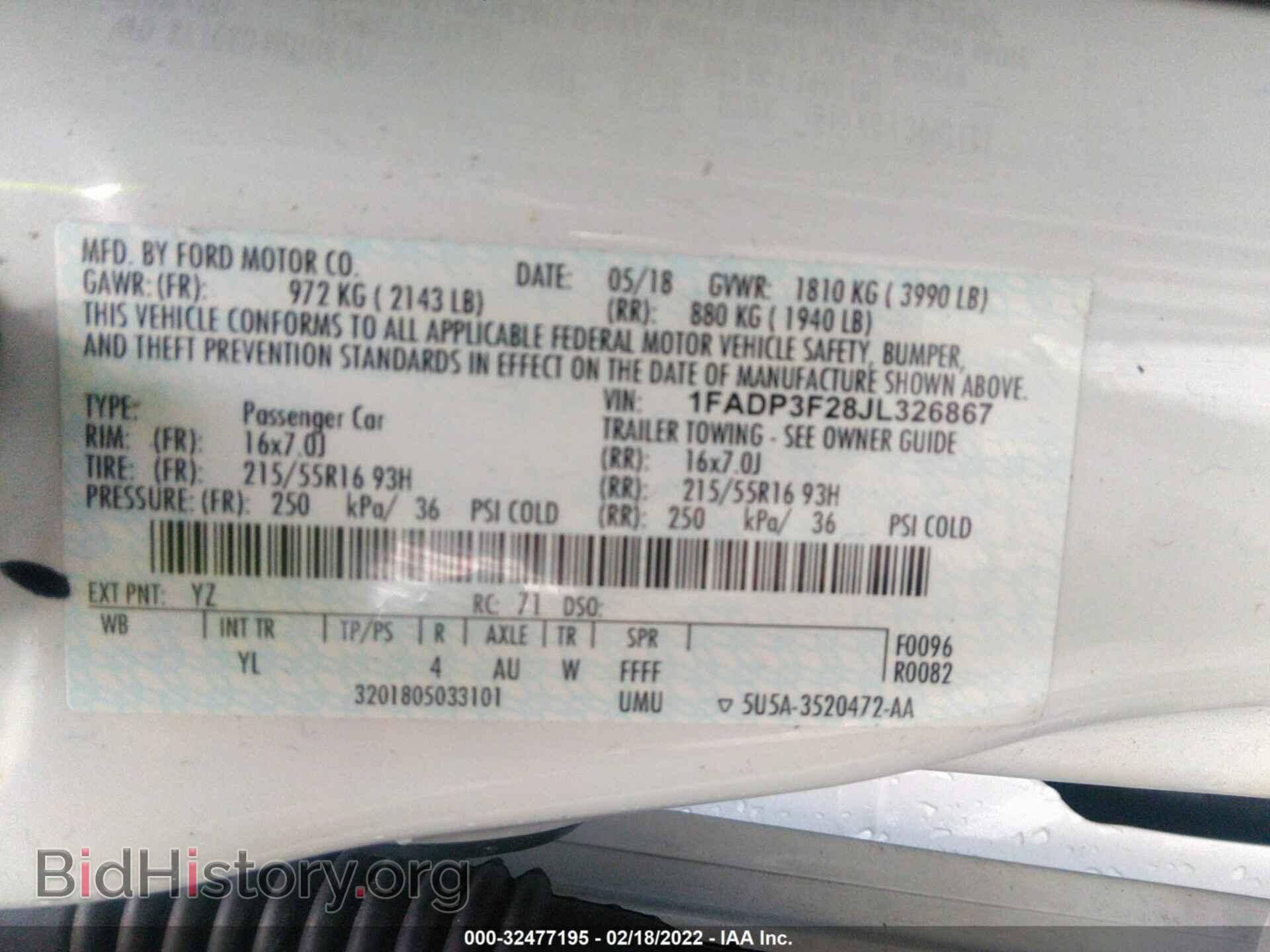 2018 FORD FOCUS - VIN: 1FADP3F28JL326867 - Photo 9