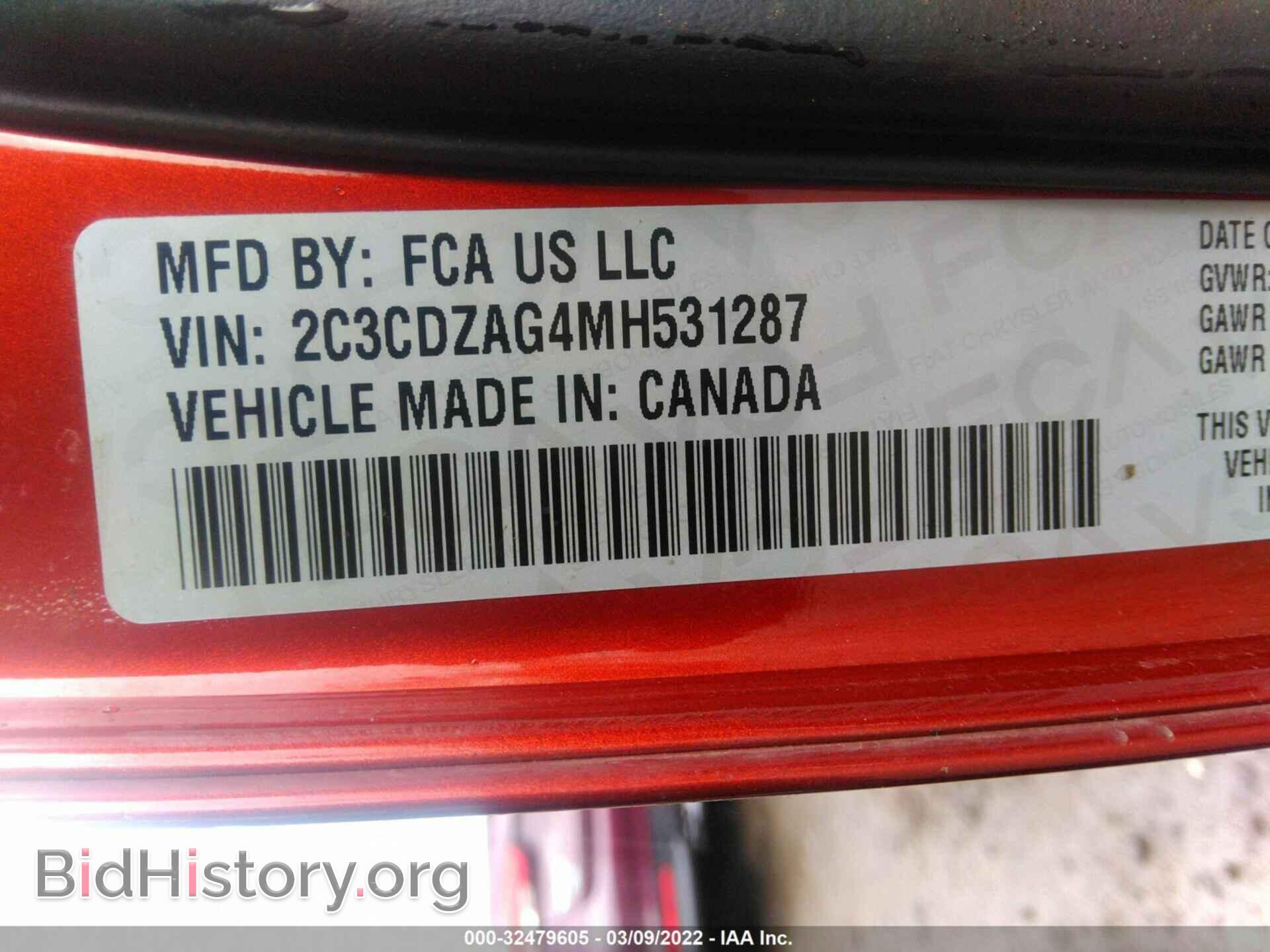 2021 DODGE CHALLENGER - VIN: 2C3CDZAG4MH531287 - Photo 9