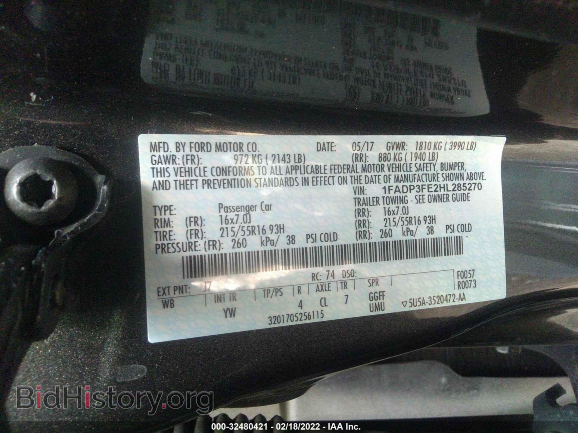 2017 FORD FOCUS - VIN: 1FADP3FE2HL285270 - Фото 9