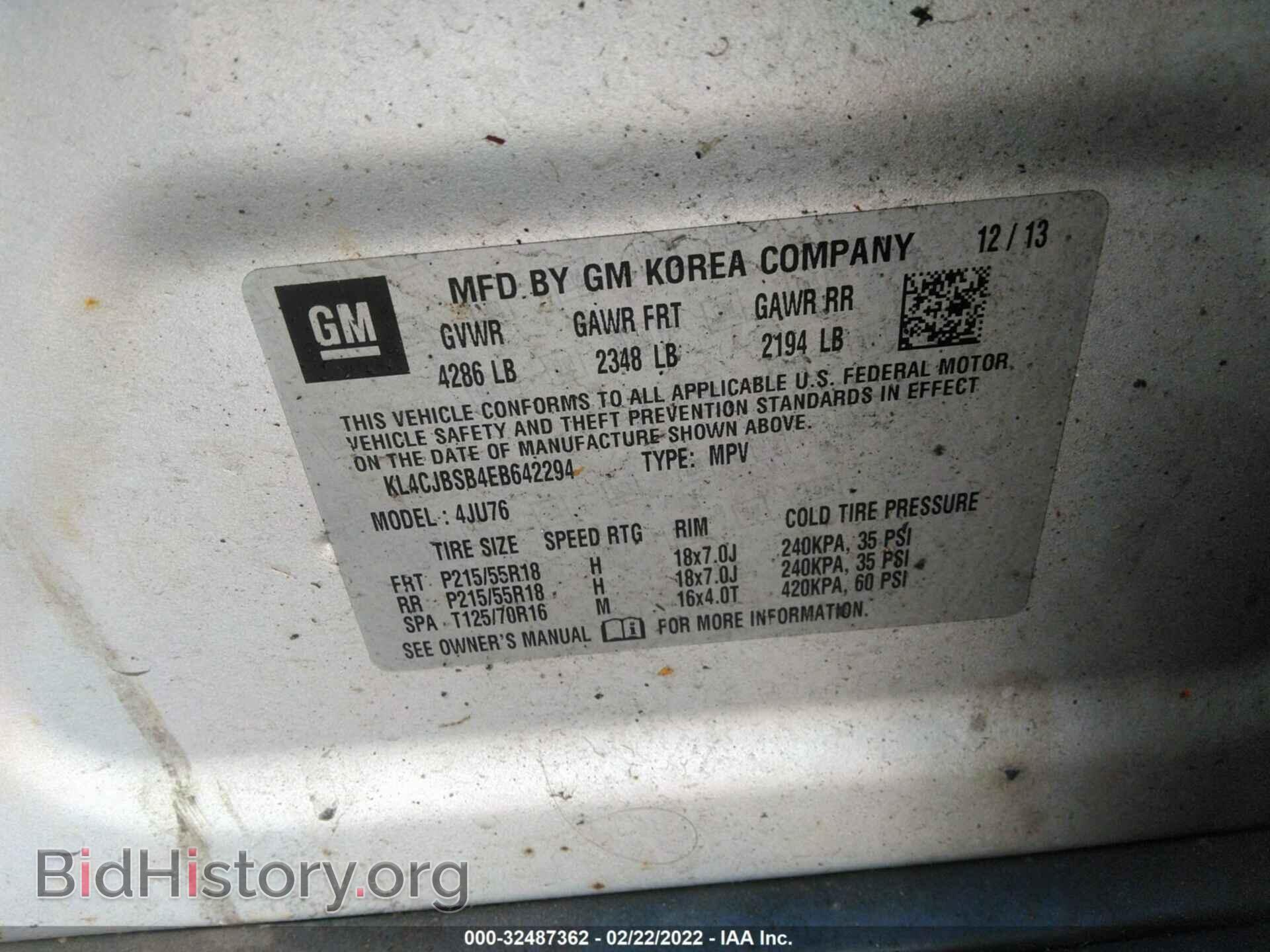 2014 BUICK ENCORE - VIN: KL4CJBSB4EB642294 - Photo 9