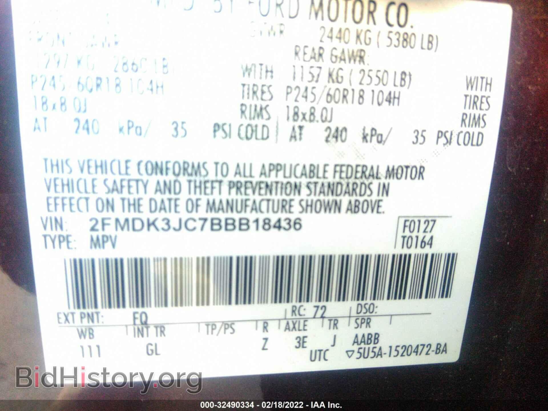 2011 FORD EDGE - VIN: 2FMDK3JC7BBB18436 - Photo 9