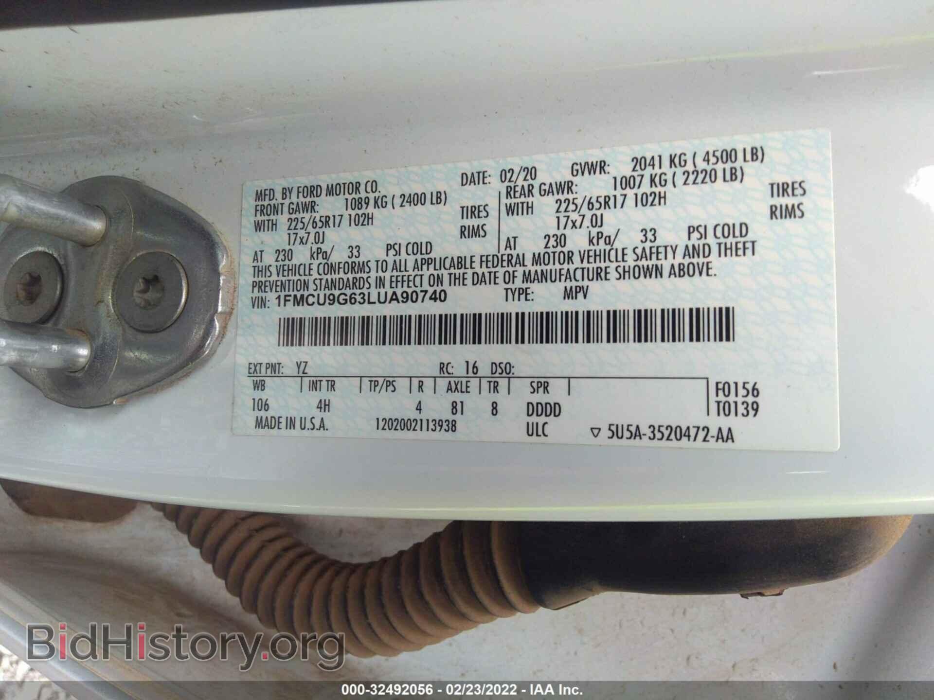 2020 FORD ESCAPE - VIN: 1FMCU9G63LUA90740 - Photo 9