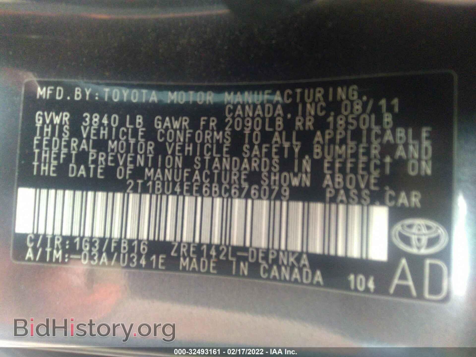 2011 TOYOTA COROLLA - VIN: 2T1BU4EE6BC676079 - Фото 9