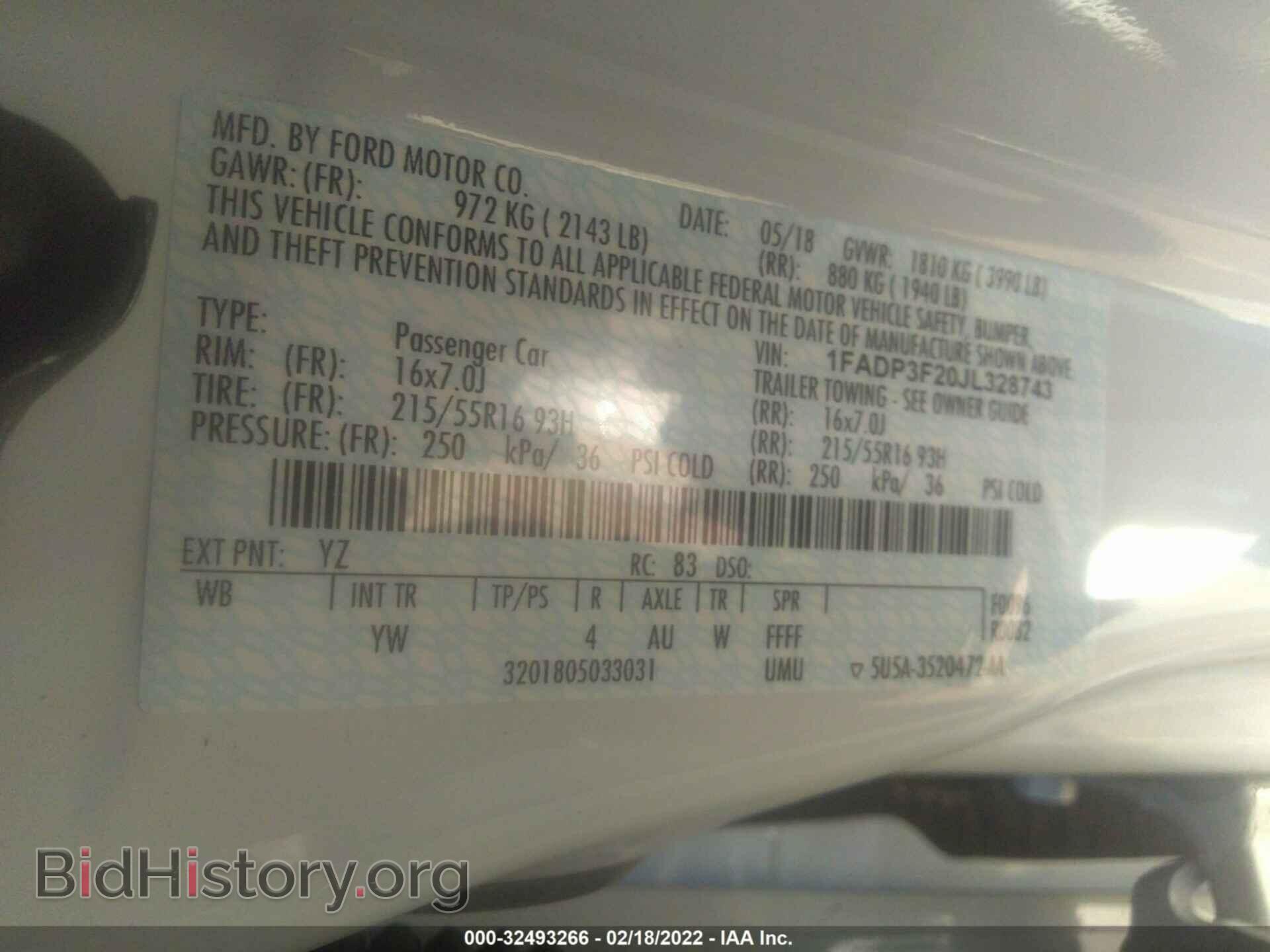 2018 FORD FOCUS - VIN: 1FADP3F20JL328743 - Фото 9