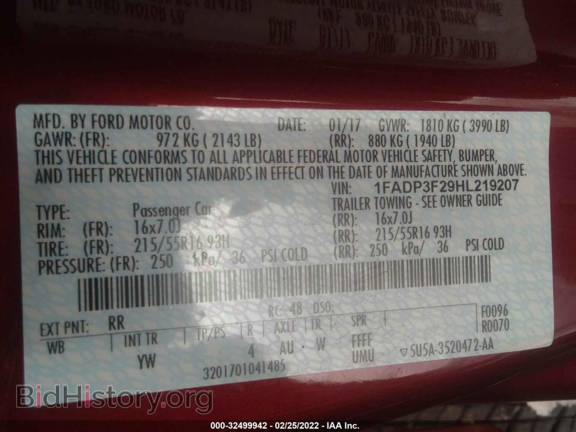 2017 FORD FOCUS - VIN: 1FADP3F29HL219207 - Фото 9