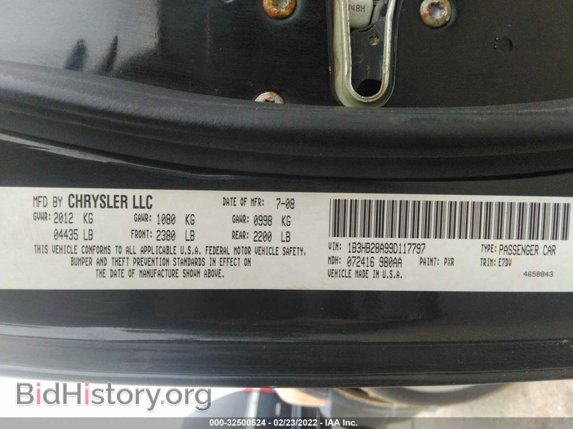 2009 DODGE CALIBER - VIN: 1B3HB28A99D117797 - Фото 9