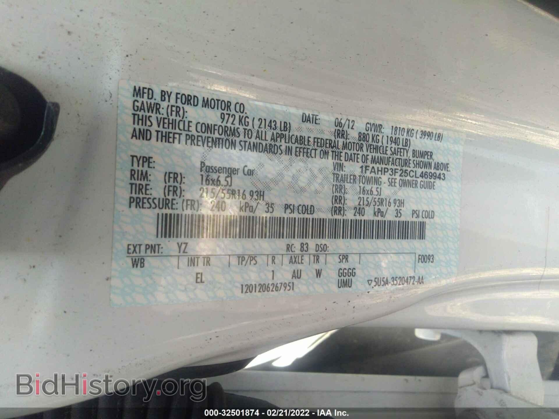 2012 FORD FOCUS - VIN: 1FAHP3F25CL469943 - Photo 9