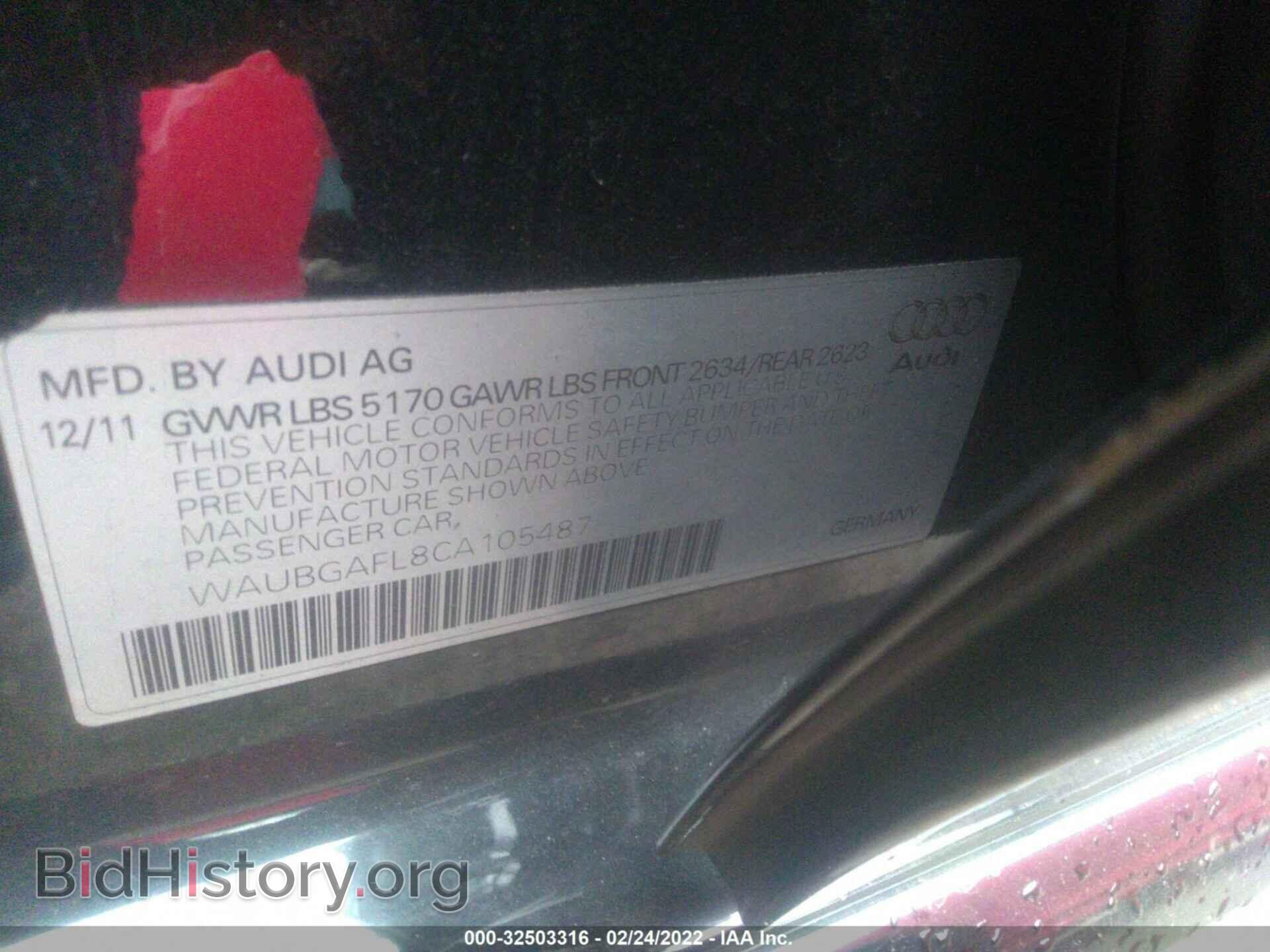 2012 AUDI S4 - VIN: WAUBGAFL8CA105487 - Photo 9
