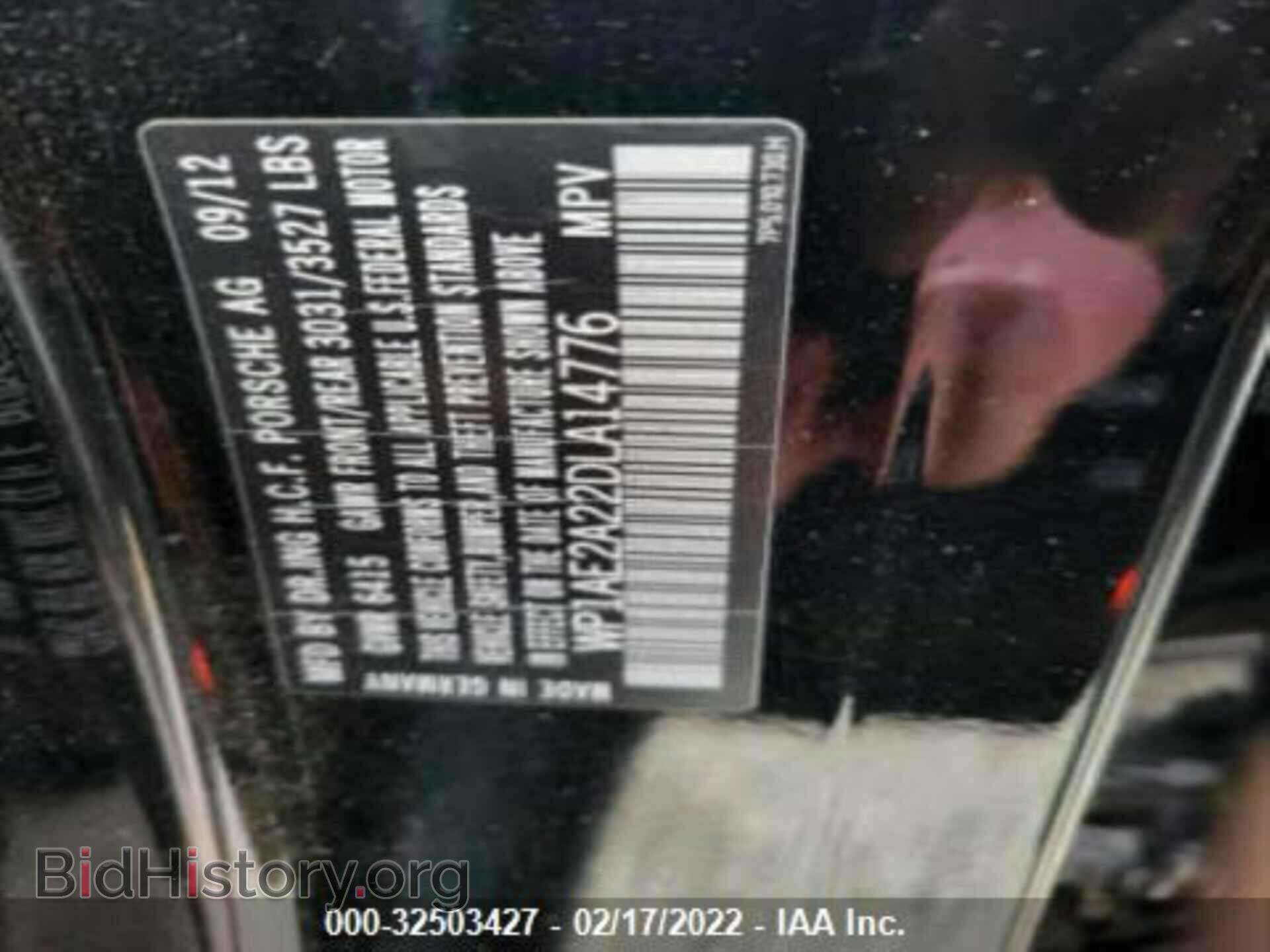 2013 PORSCHE CAYENNE - VIN: WP1AE2A22DLA14776 - Фото 4