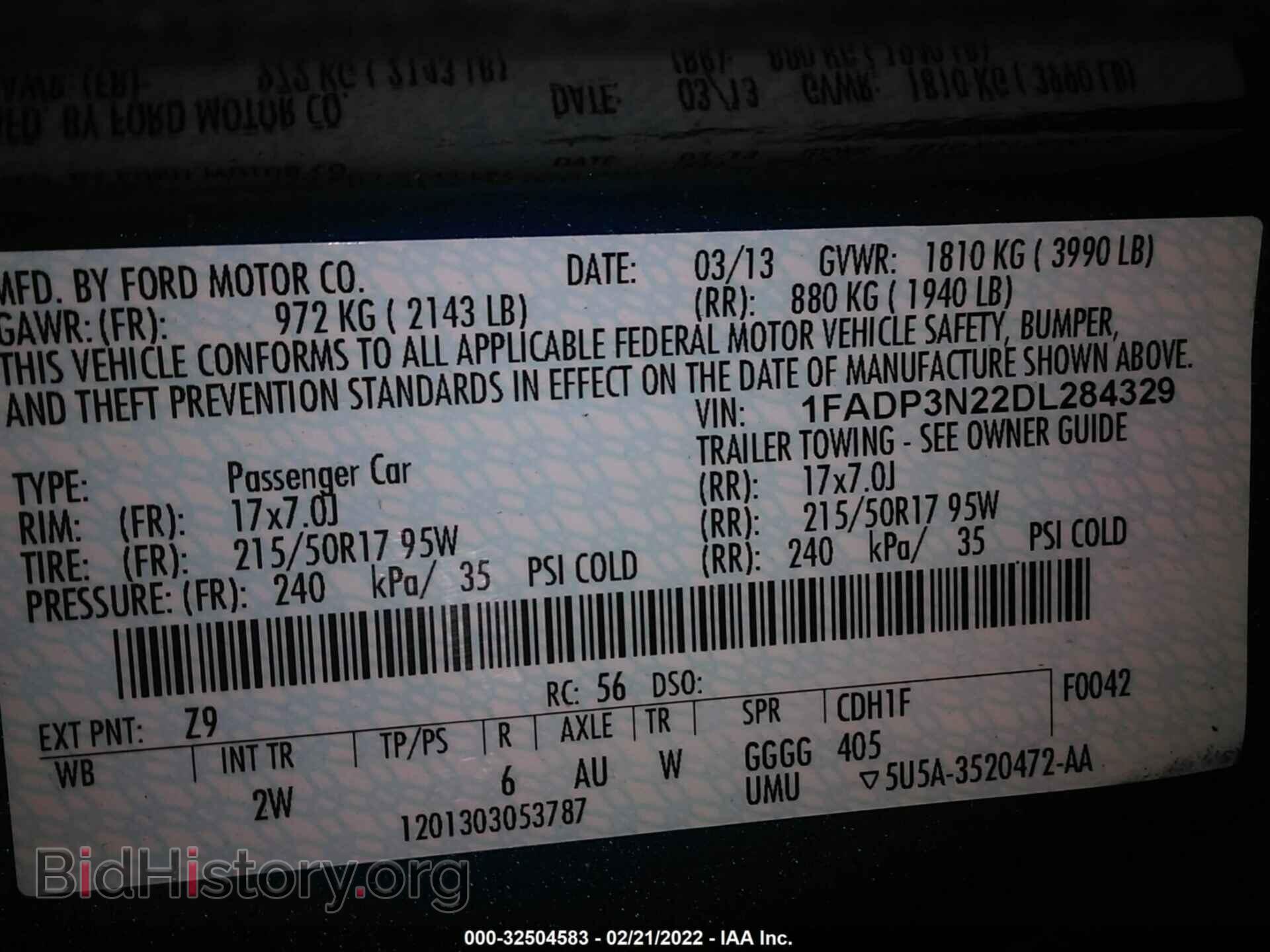 2013 FORD FOCUS - VIN: 1FADP3N22DL284329 - Photo 9