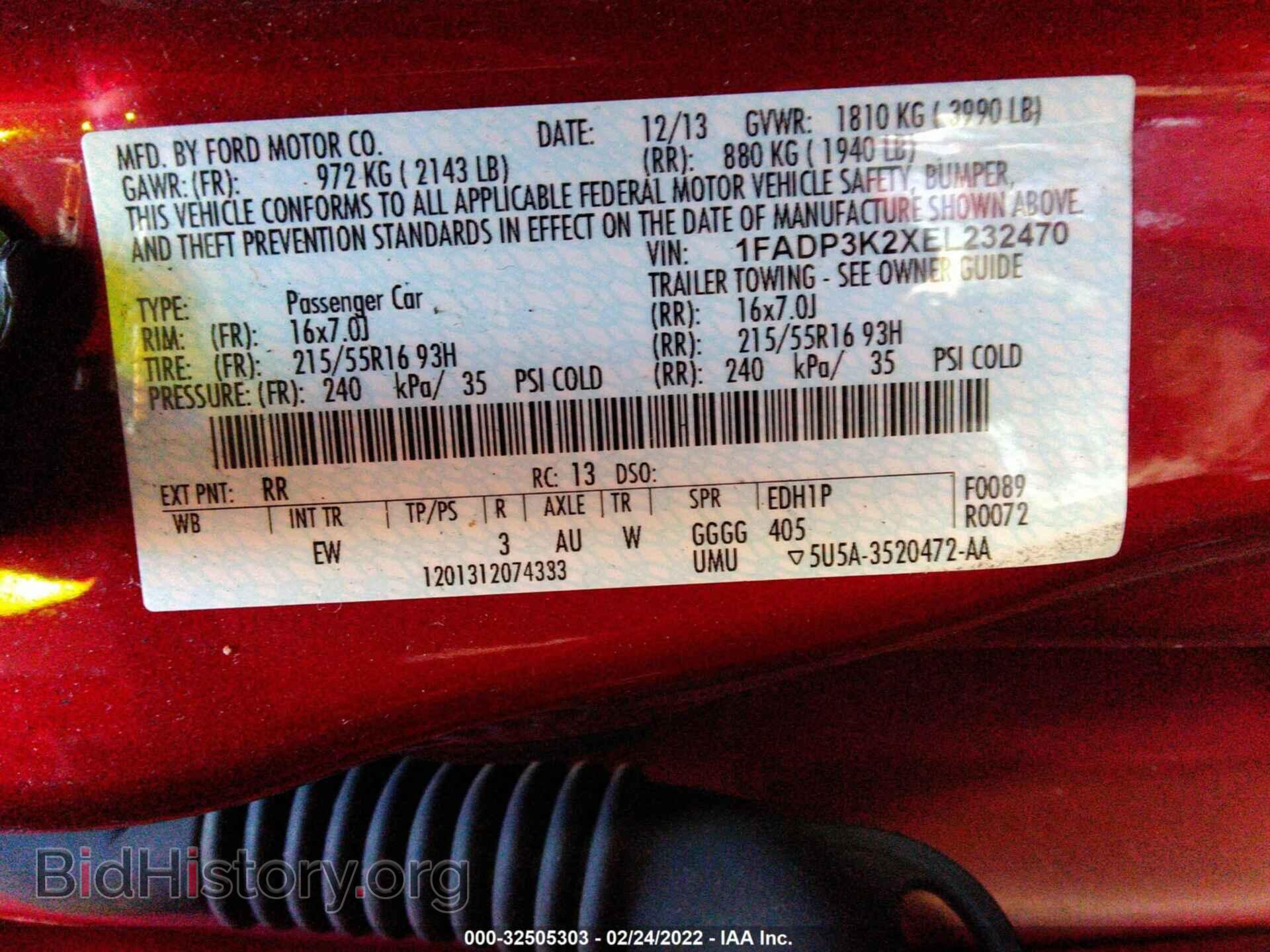 2014 FORD FOCUS - VIN: 1FADP3K2XEL232470 - Фото 9