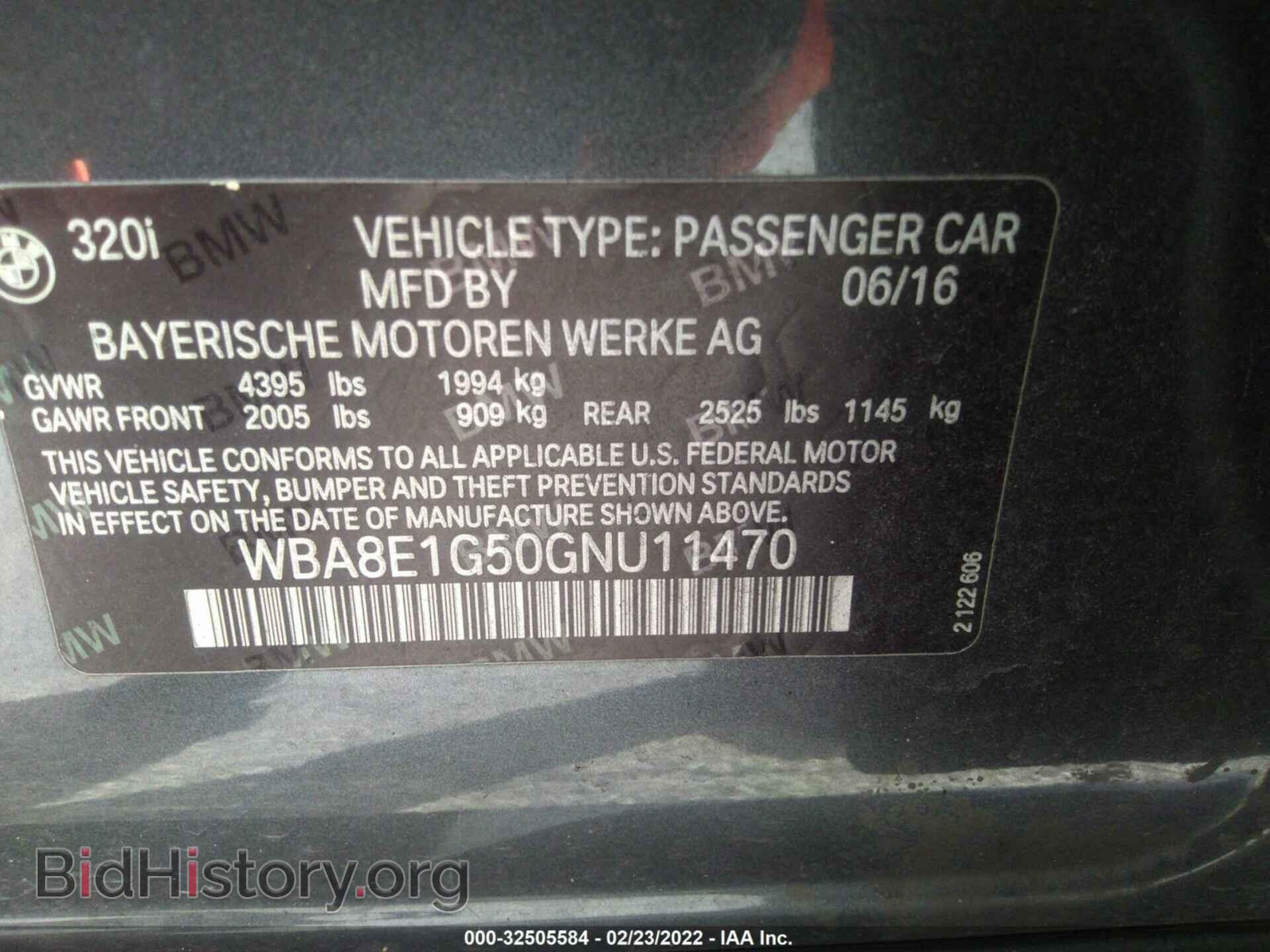 2016 BMW 320I - VIN: WBA8E1G50GNU11470 - Фото 9