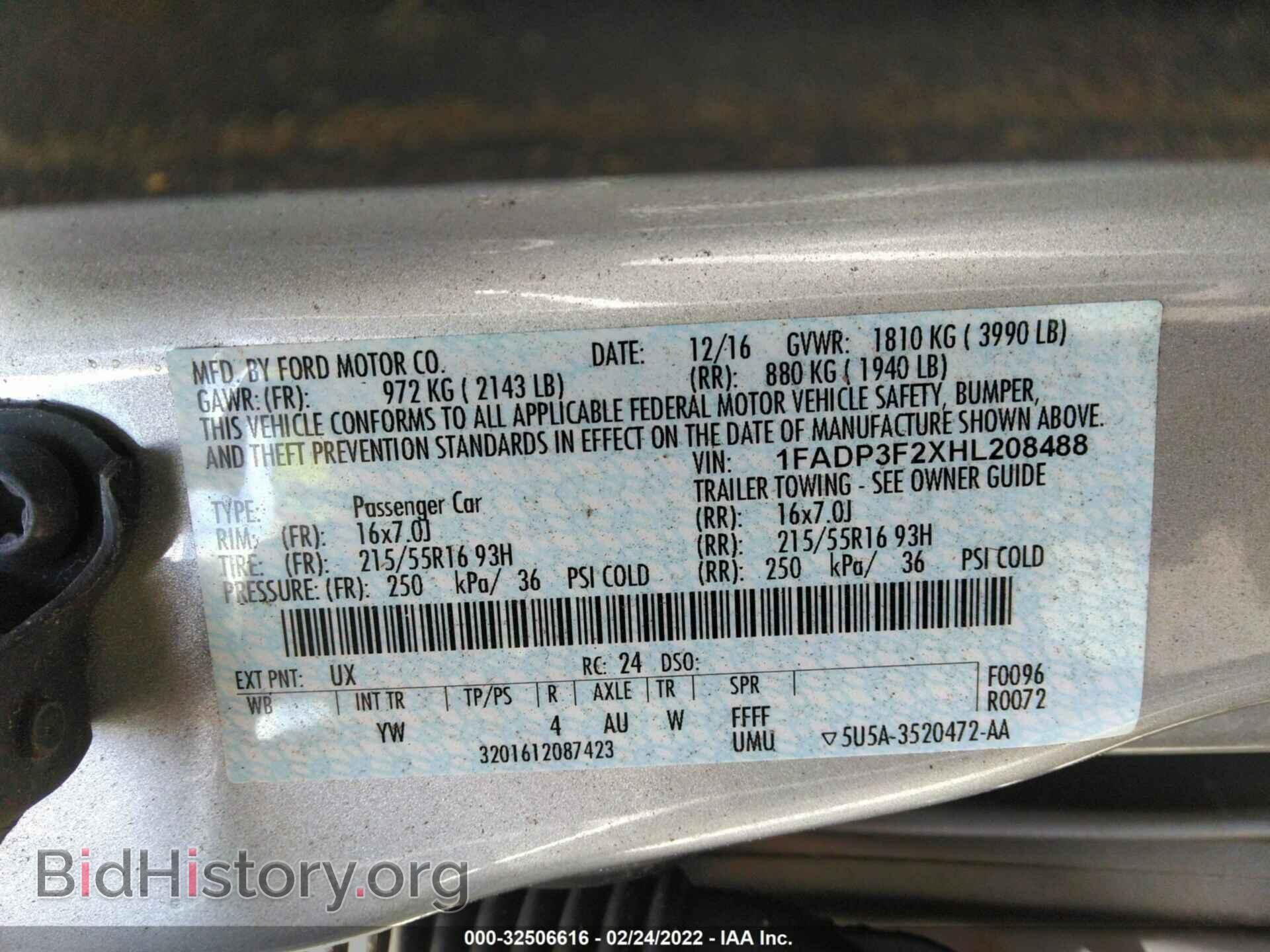 2017 FORD FOCUS - VIN: 1FADP3F2XHL208488 - Photo 9