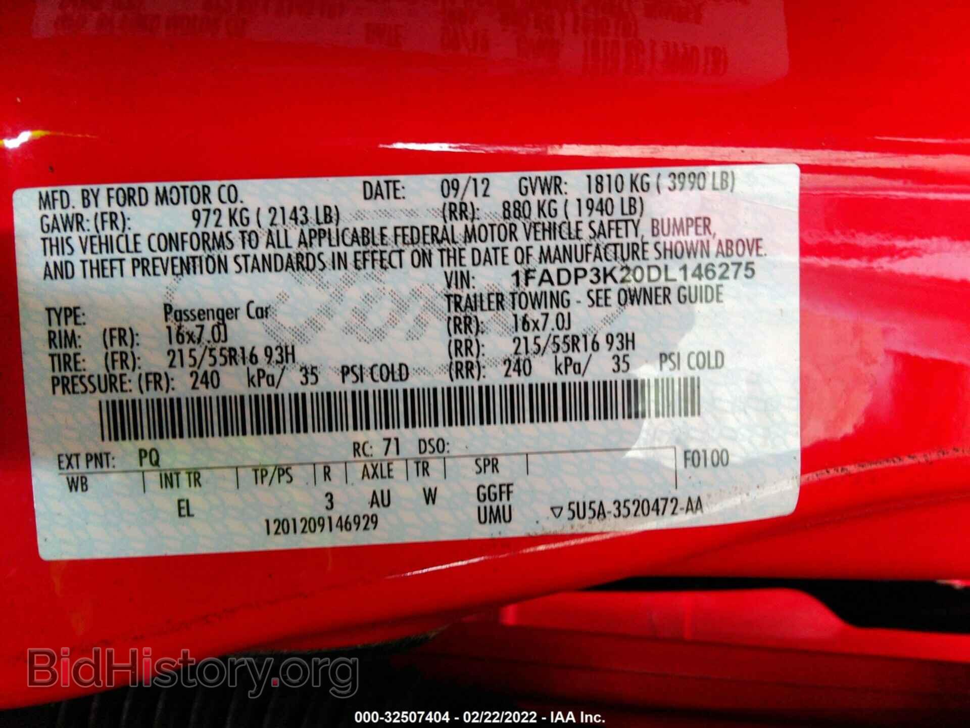 2013 FORD FOCUS - VIN: 1FADP3K20DL146275 - Фото 9
