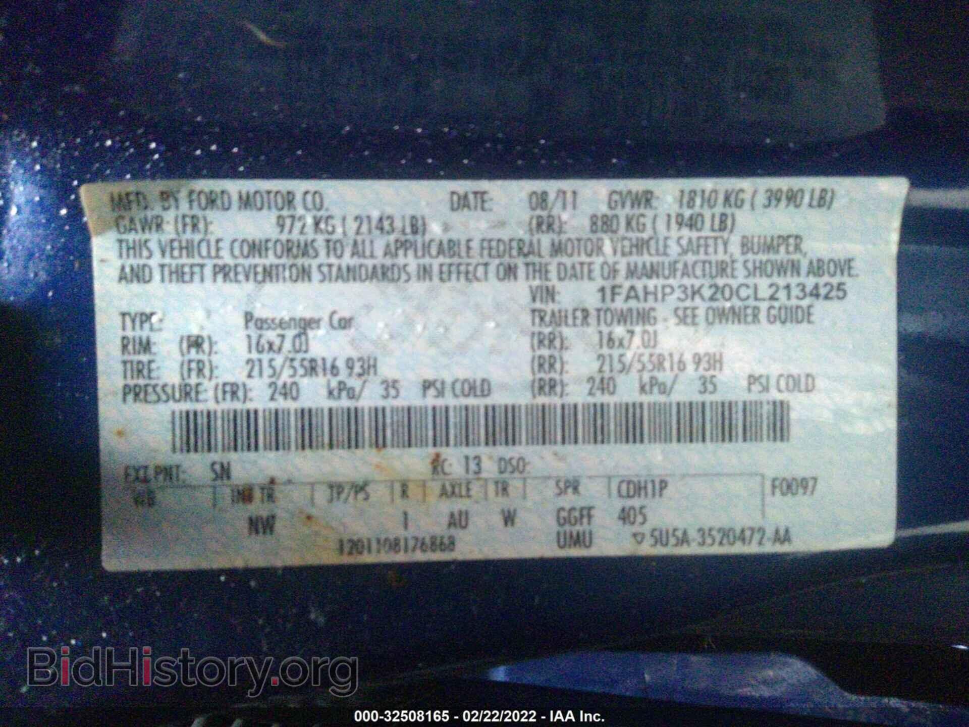 2012 FORD FOCUS - VIN: 1FAHP3K20CL213425 - Photo 9
