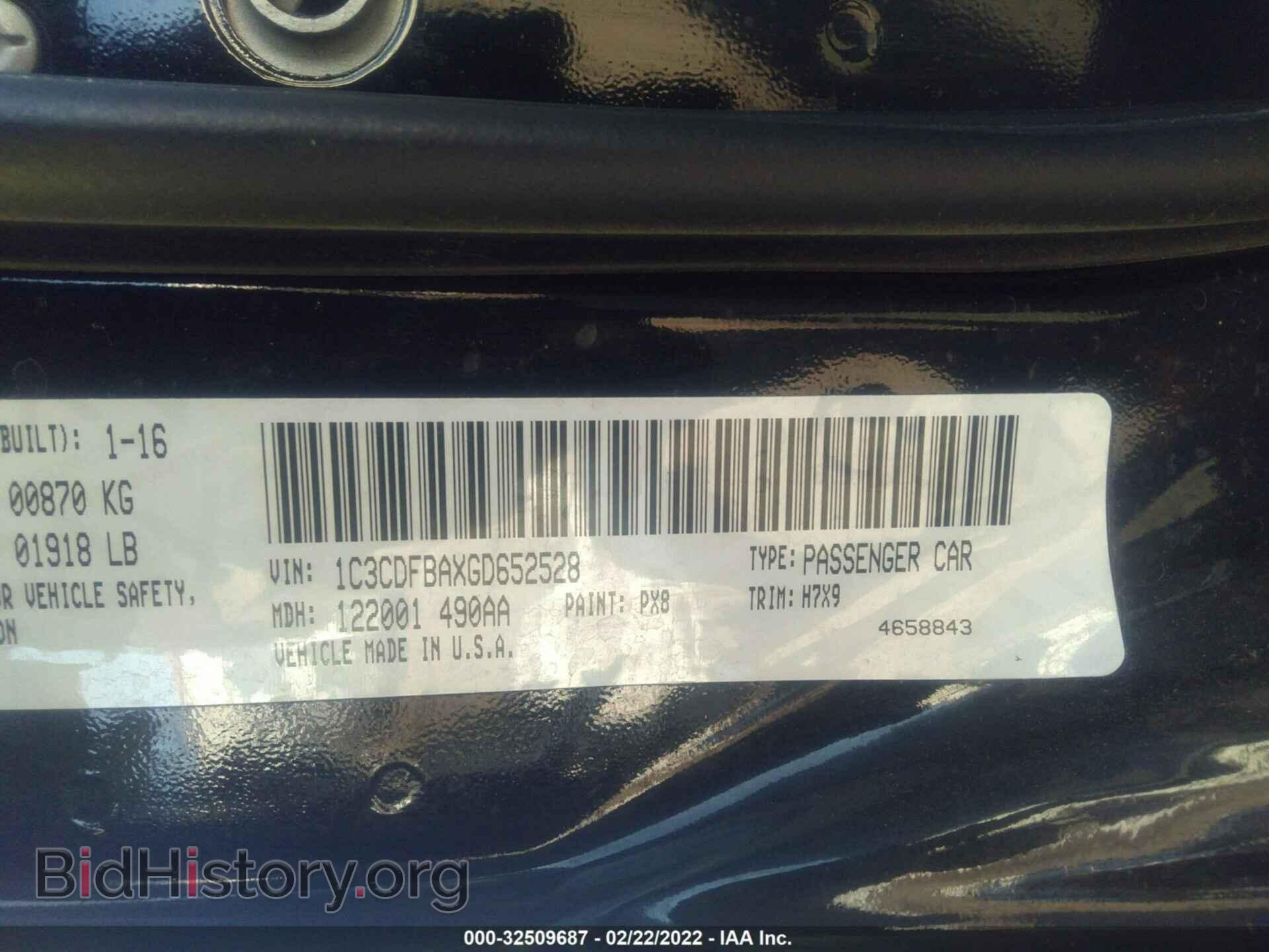 2016 DODGE DART - VIN: 1C3CDFBAXGD652528 - Фото 9