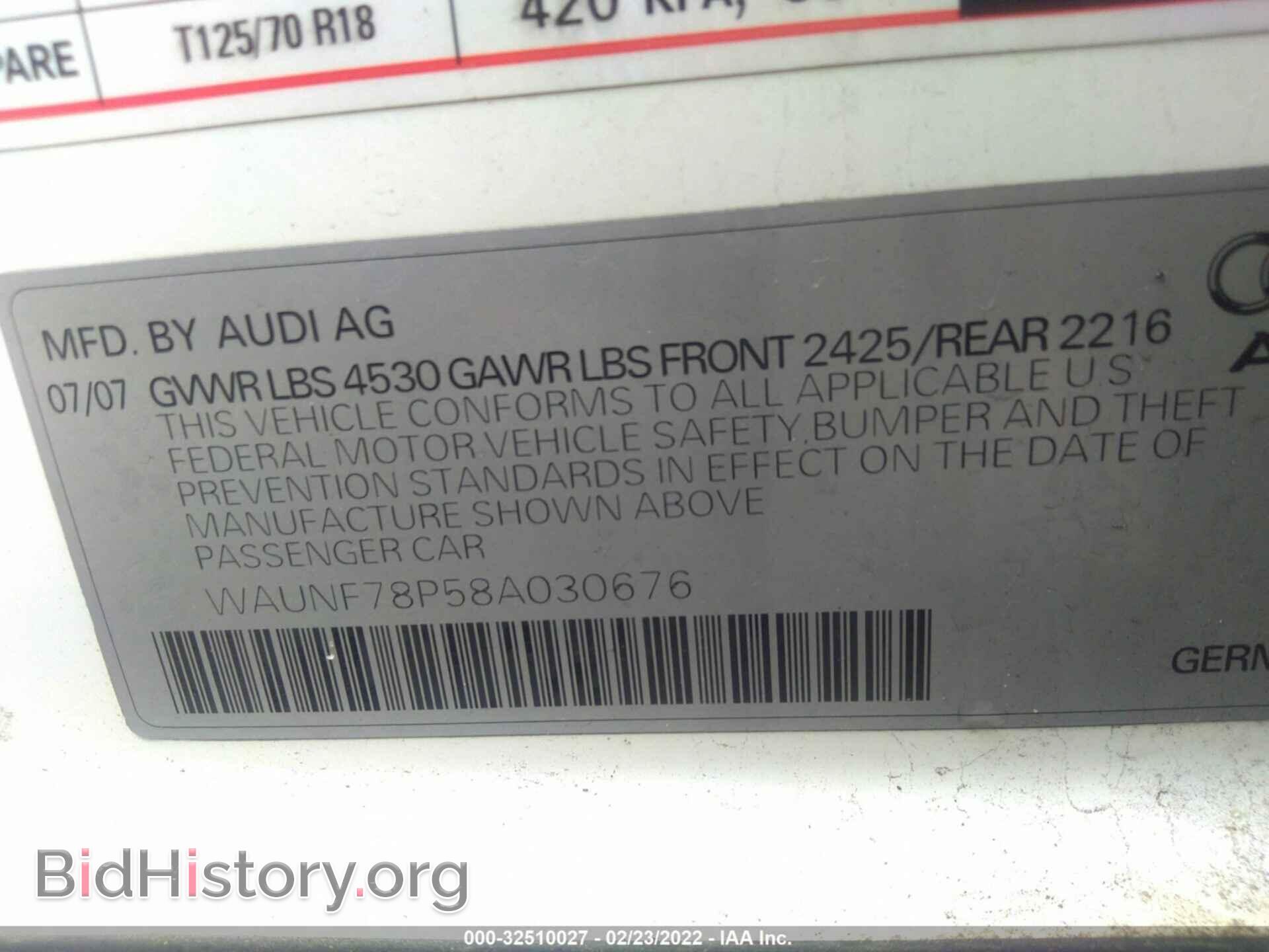 2008 AUDI A3 - VIN: WAUNF78P58A030676 - Photo 9
