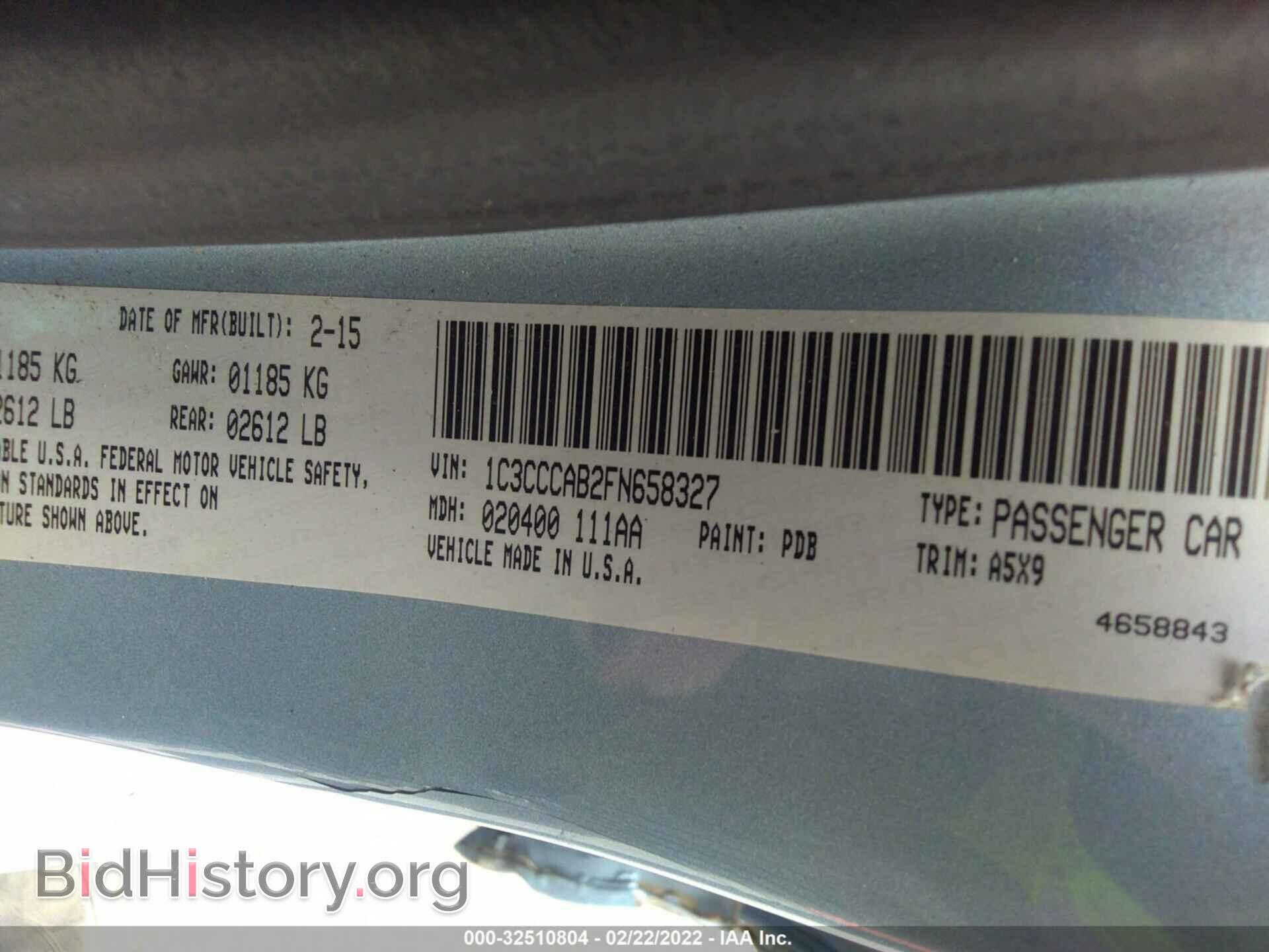 2015 CHRYSLER 200 - VIN: 1C3CCCAB2FN658327 - Фото 9