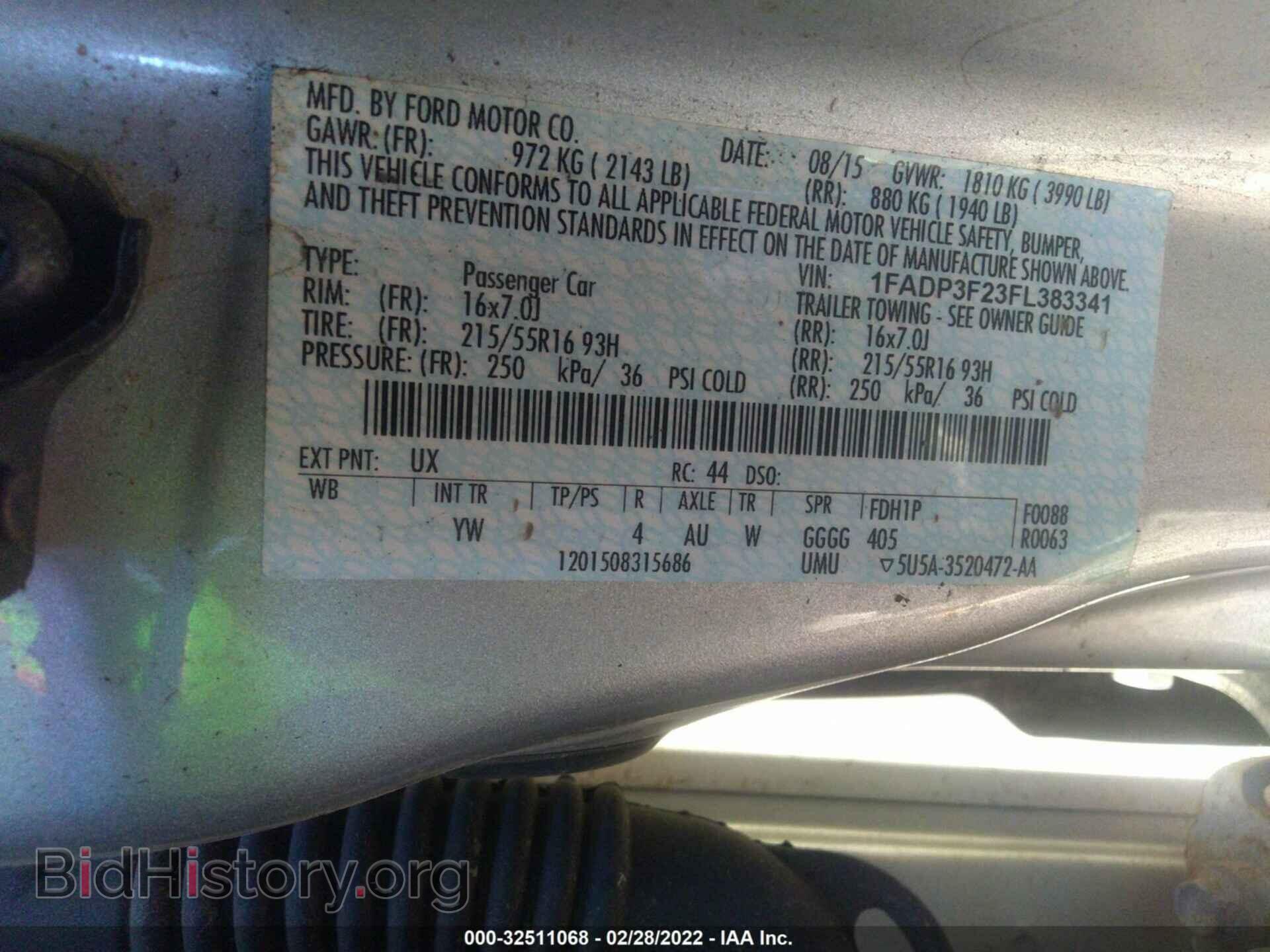 2015 FORD FOCUS - VIN: 1FADP3F23FL383341 - Фото 9