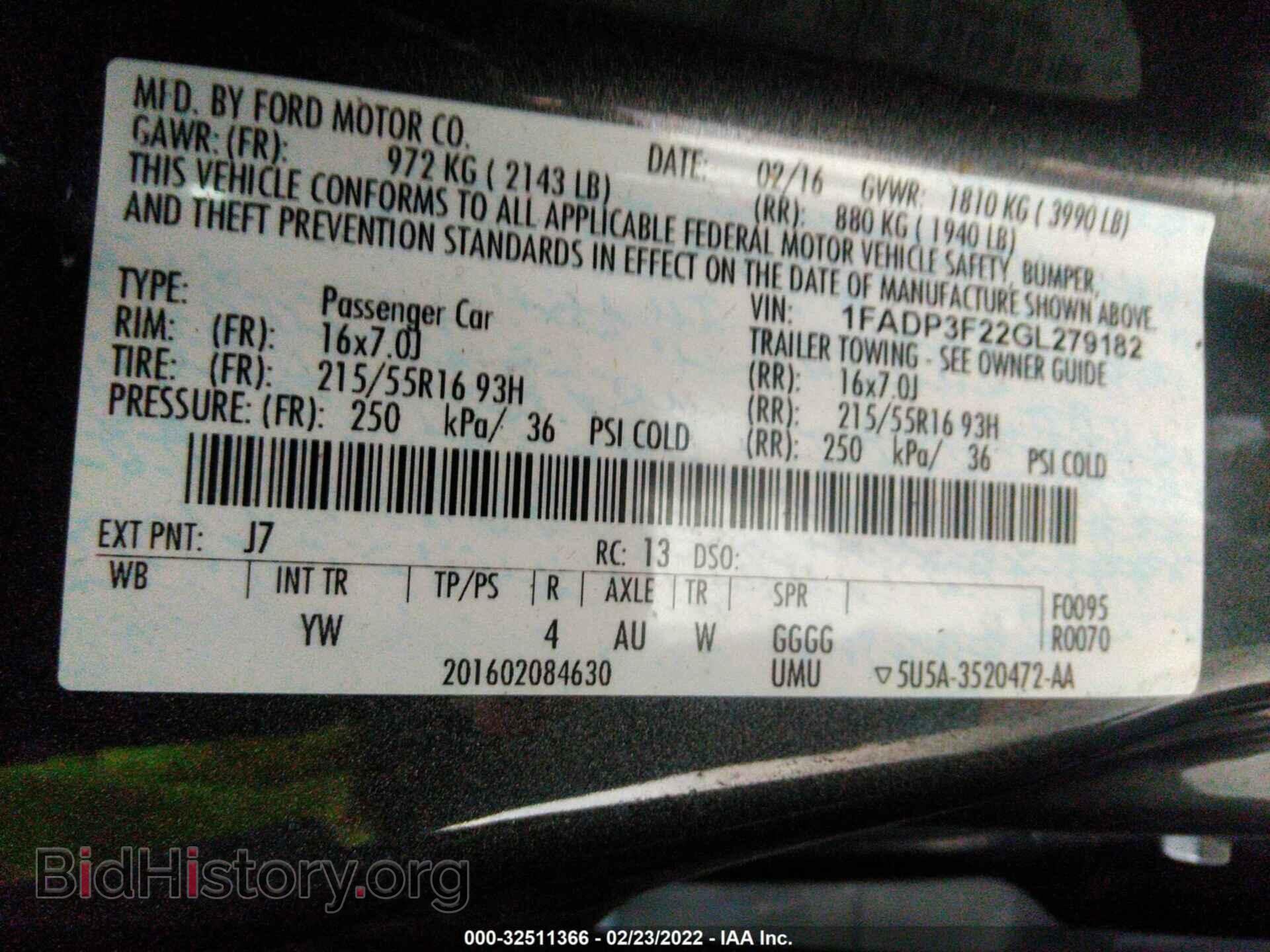 2016 FORD FOCUS - VIN: 1FADP3F22GL279182 - Photo 9