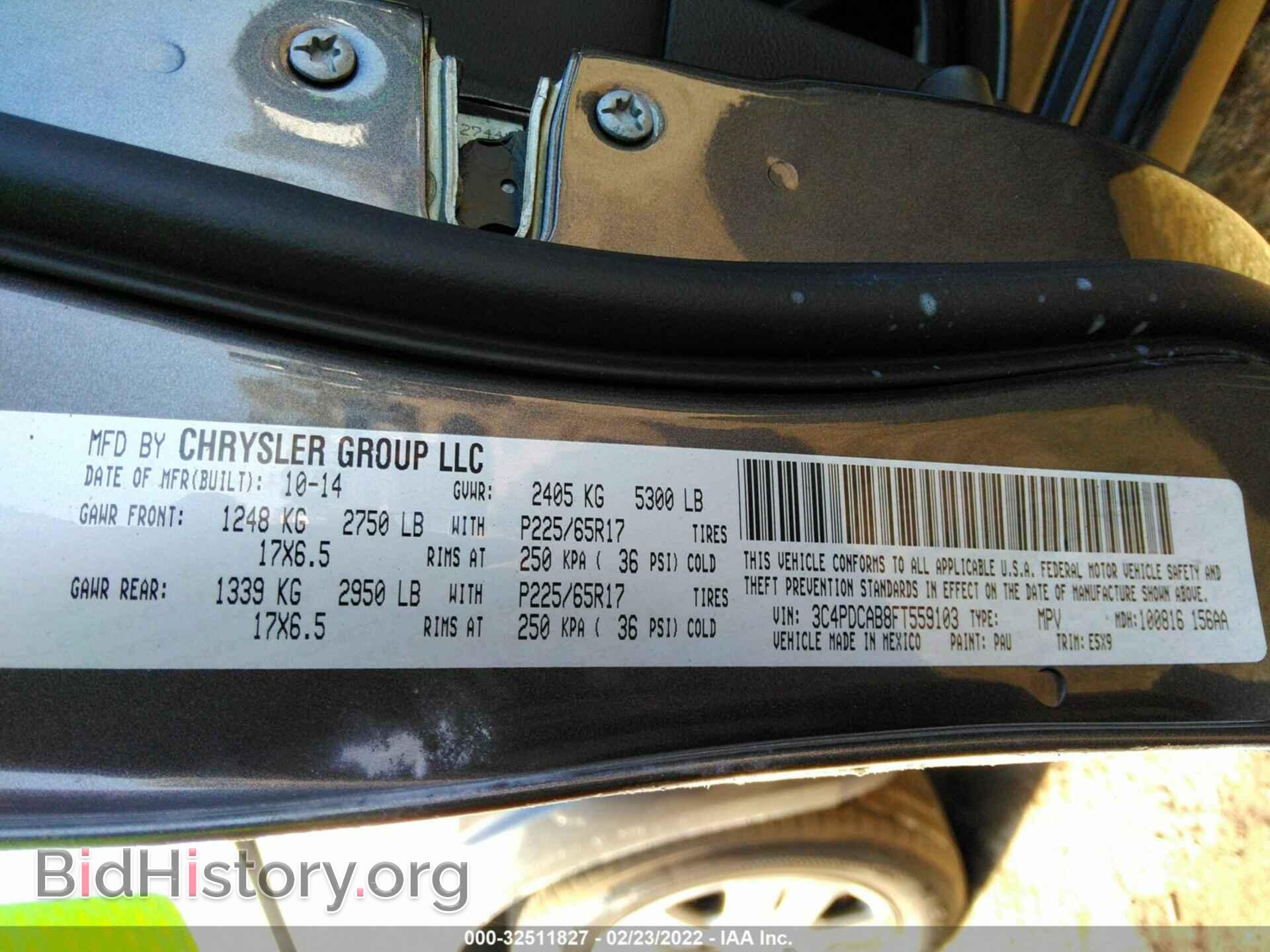 2015 DODGE JOURNEY - VIN: 3C4PDCAB8FT559103 - Photo 9