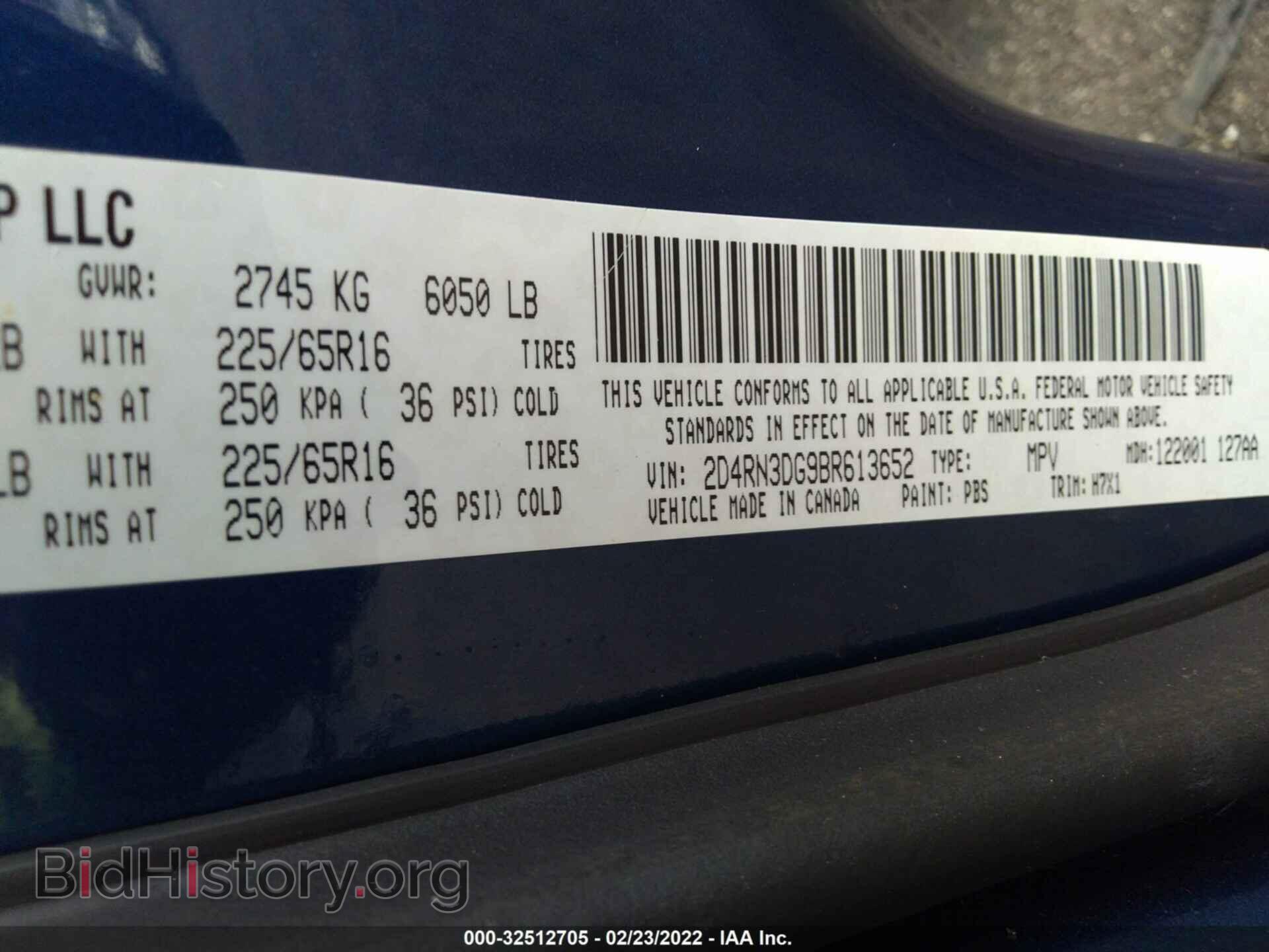 2011 DODGE GRAND CARAVAN - VIN: 2D4RN3DG9BR613652 - Фото 9