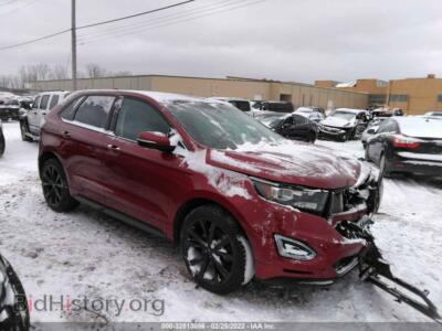 2015 Ford EDGE Sport, burgundy — VIN 2FMTK4AP7FBC37954, IAAI
