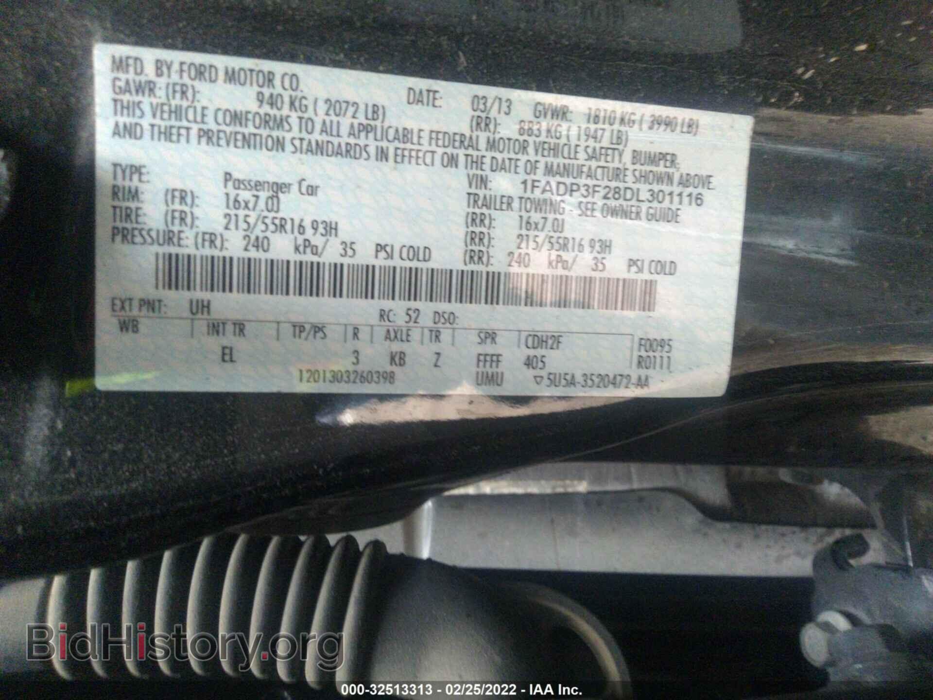 2013 FORD FOCUS - VIN: 1FADP3F28DL301116 - Фото 9