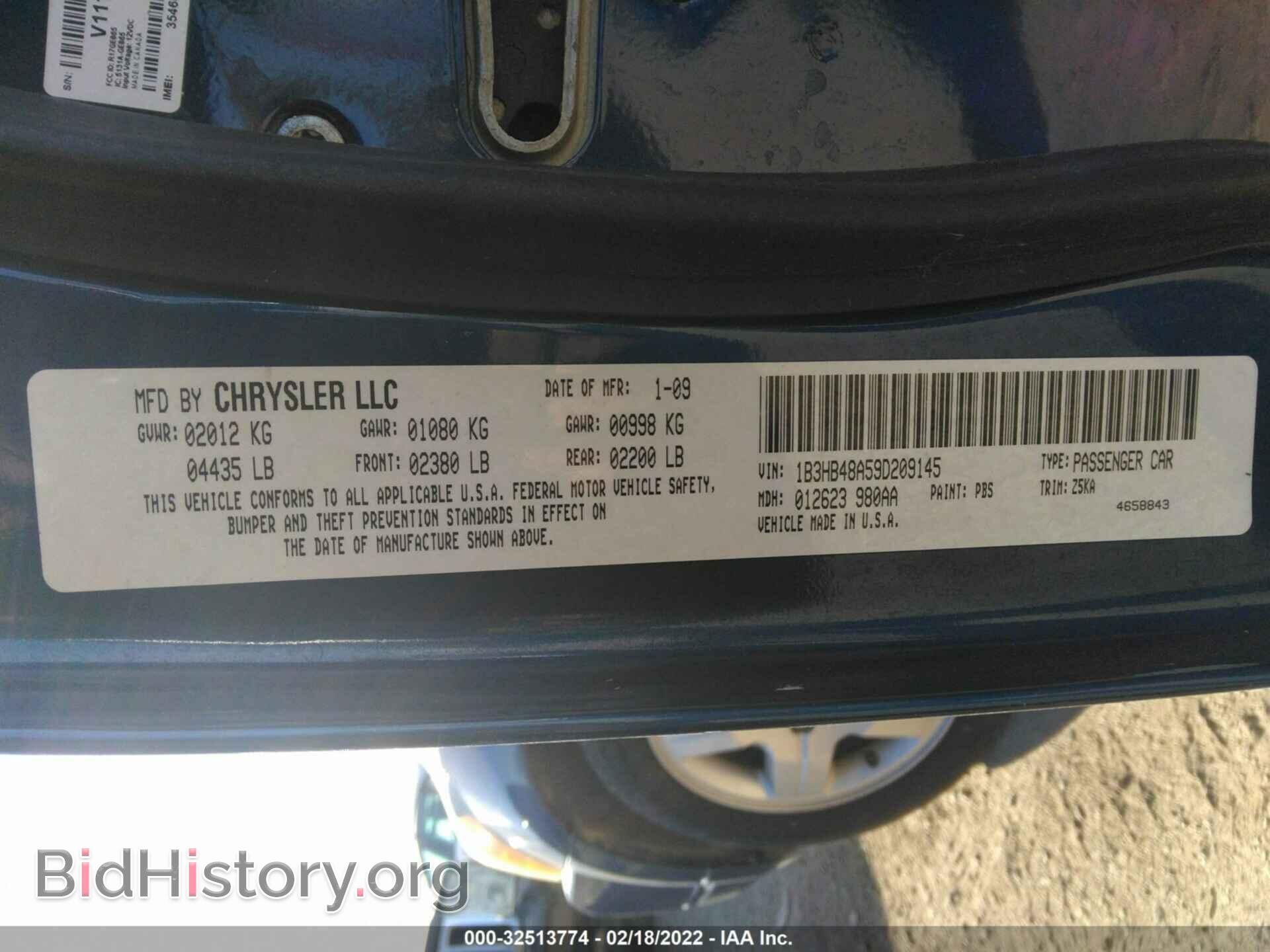 2009 DODGE CALIBER - VIN: 1B3HB48A59D209145 - Фото 9