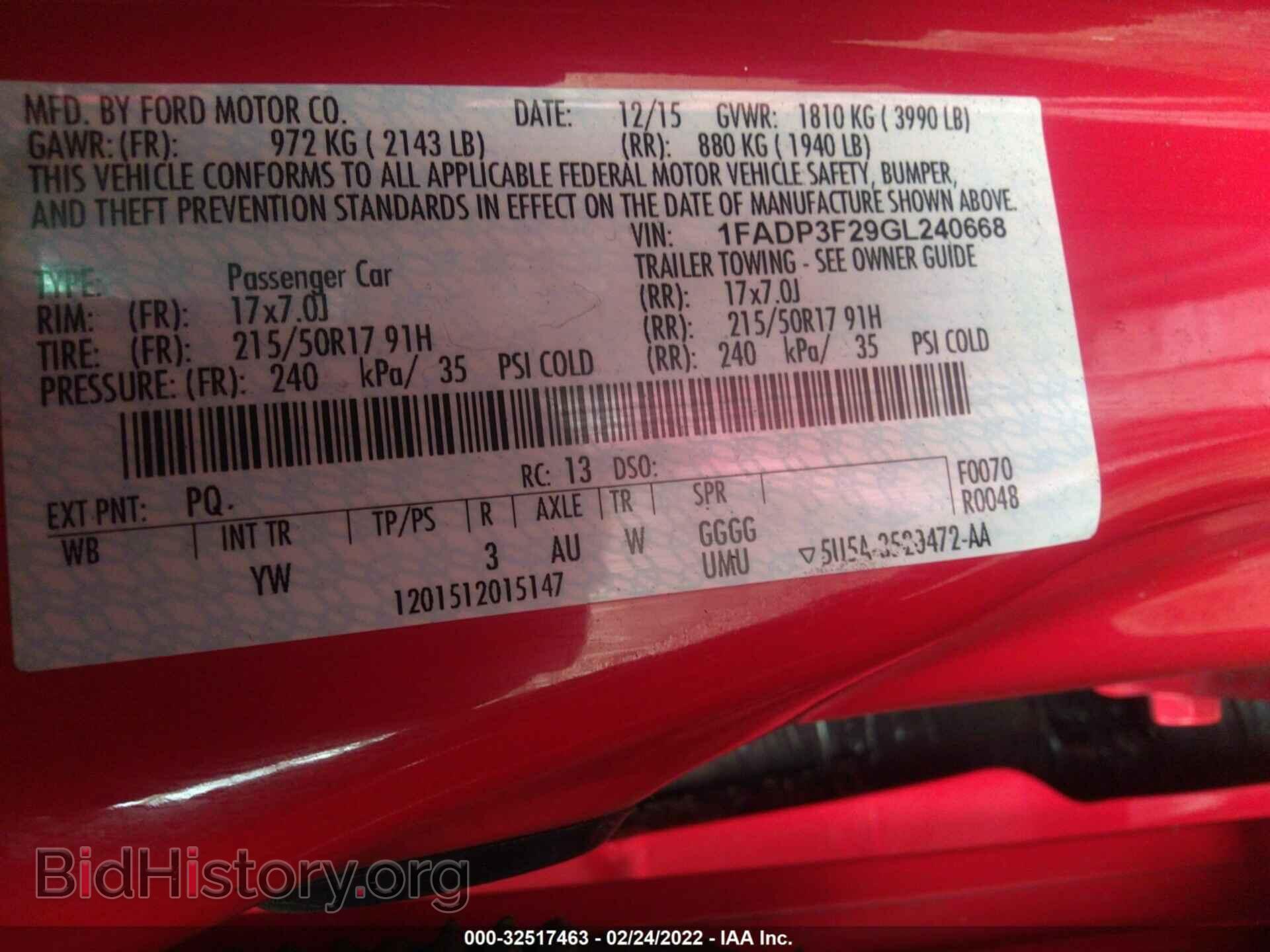 2016 FORD FOCUS - VIN: 1FADP3F29GL240668 - Photo 9