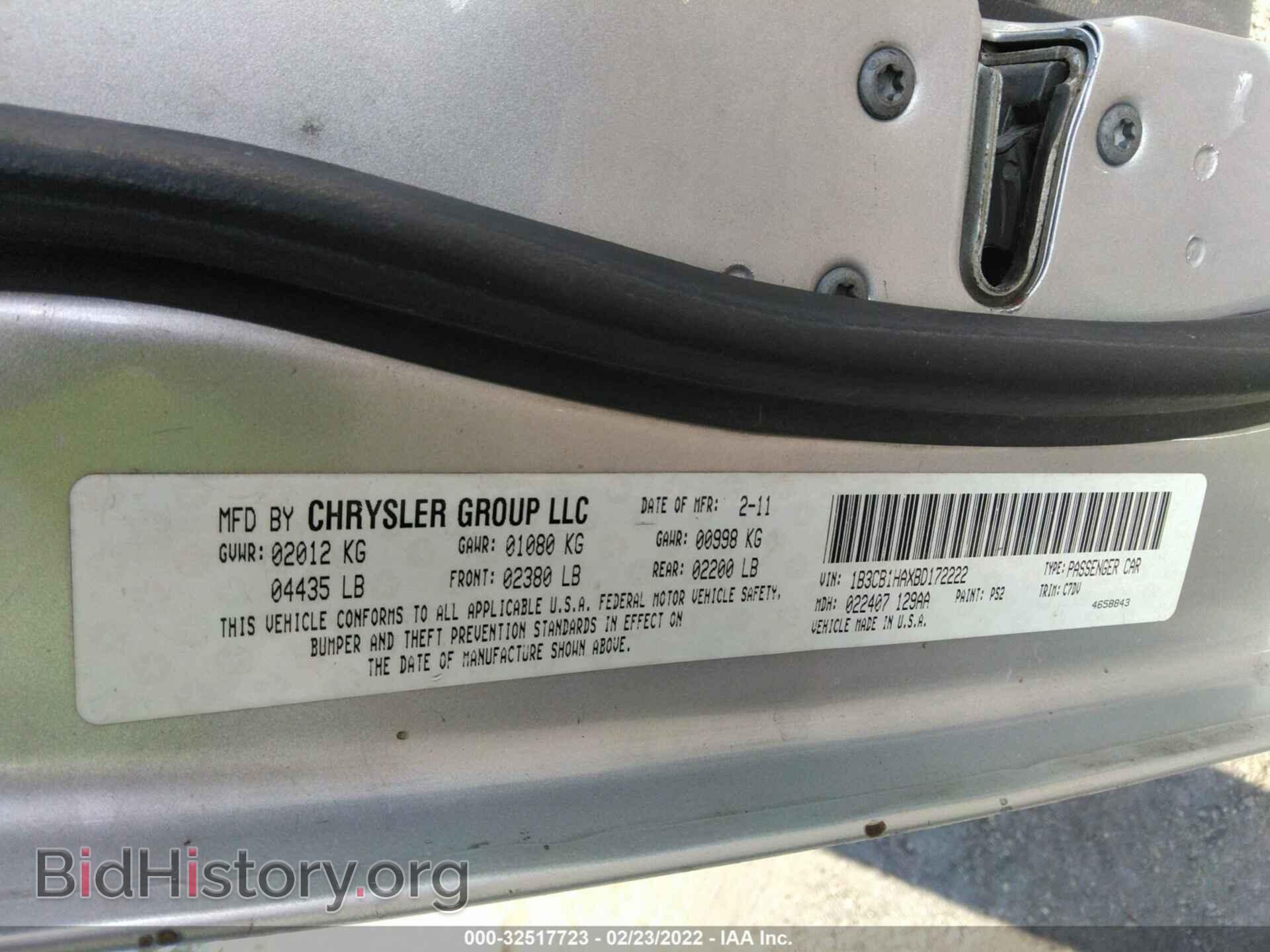 2011 DODGE CALIBER - VIN: 1B3CB1HAXBD172222 - Фото 9