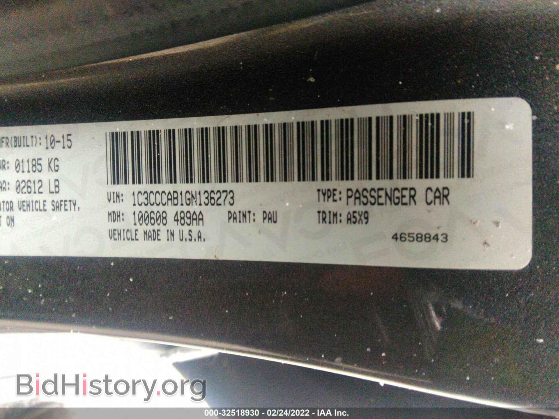 2016 CHRYSLER 200 - VIN: 1C3CCCAB1GN136273 - Photo 9