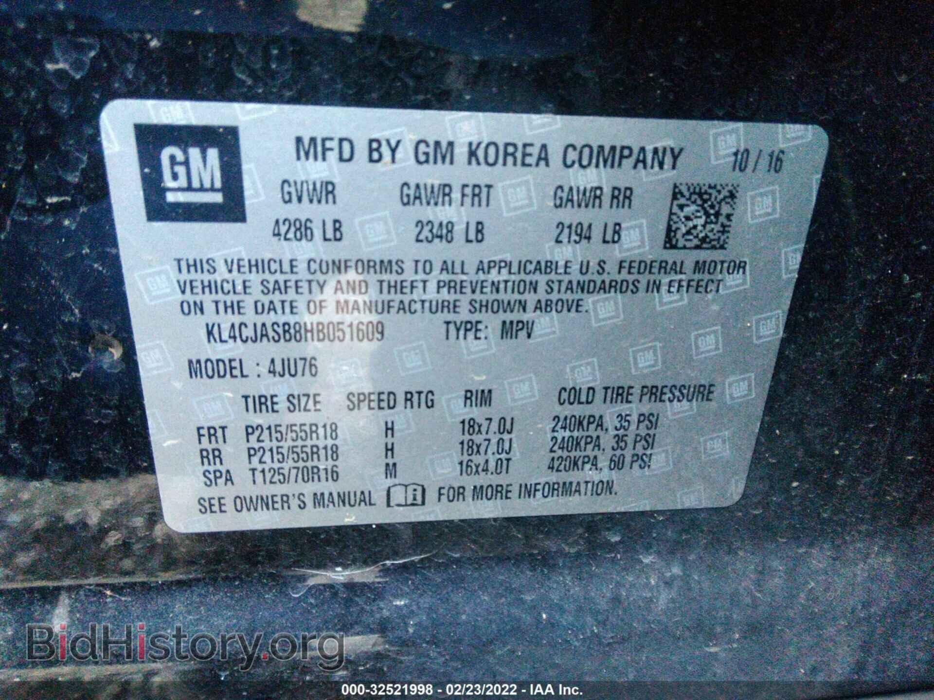 2017 BUICK ENCORE - VIN: KL4CJASB8HB051609 - Photo 9