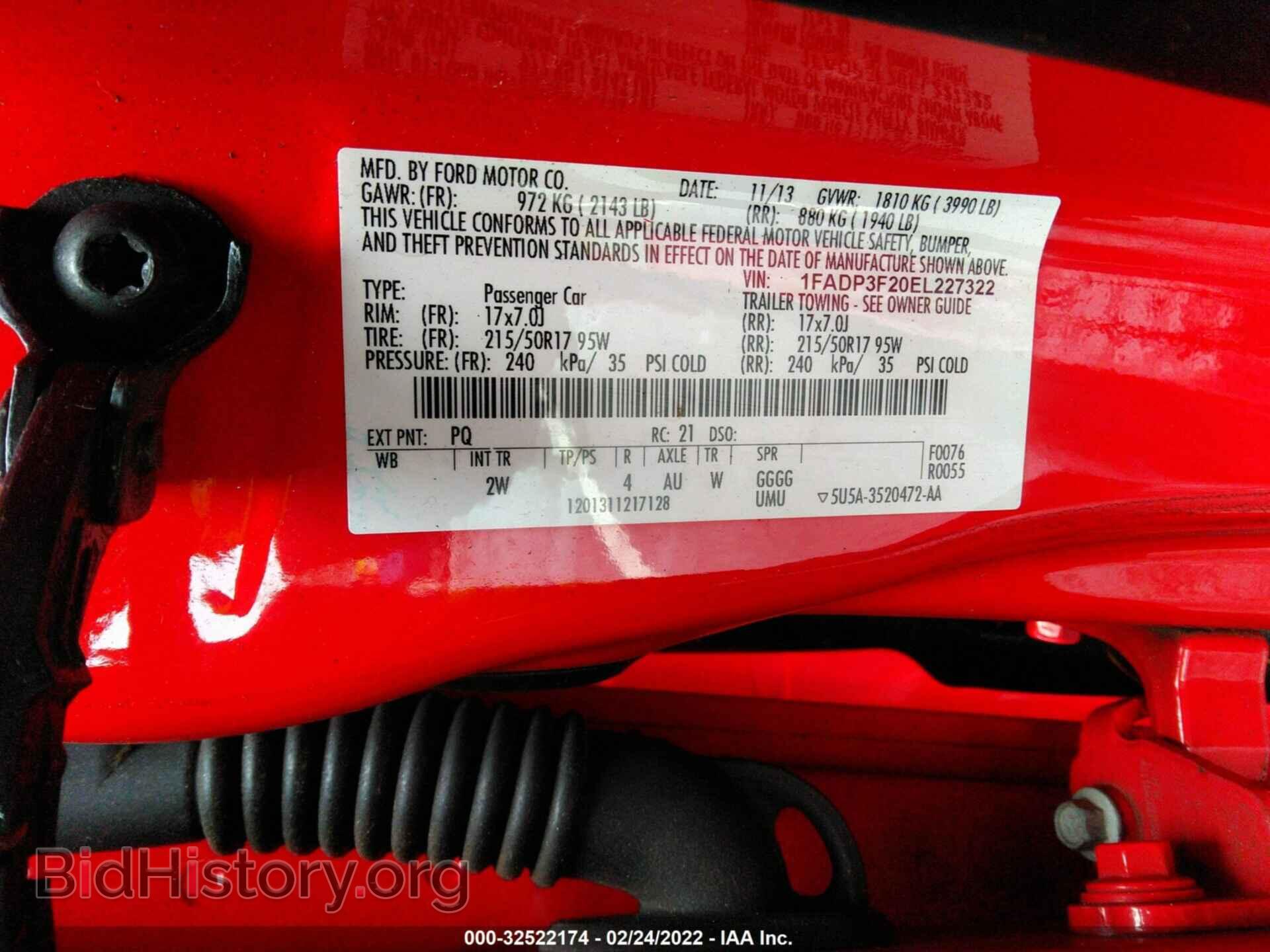 2014 FORD FOCUS - VIN: 1FADP3F20EL227322 - Фото 9