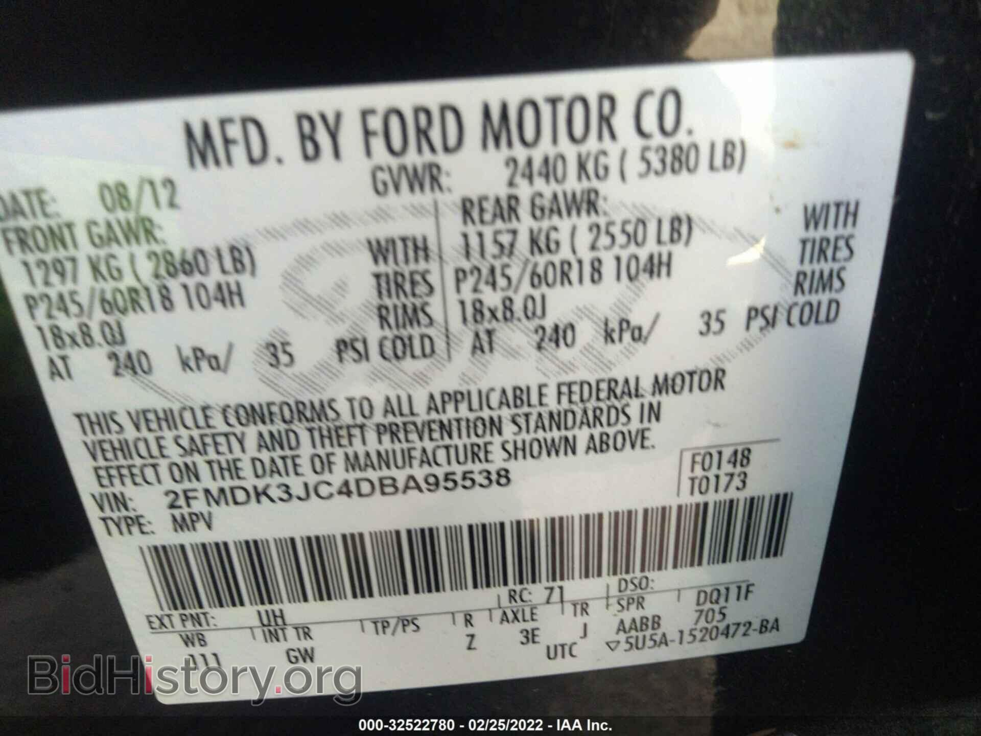 2013 FORD EDGE - VIN: 2FMDK3JC4DBA95538 - Photo 9