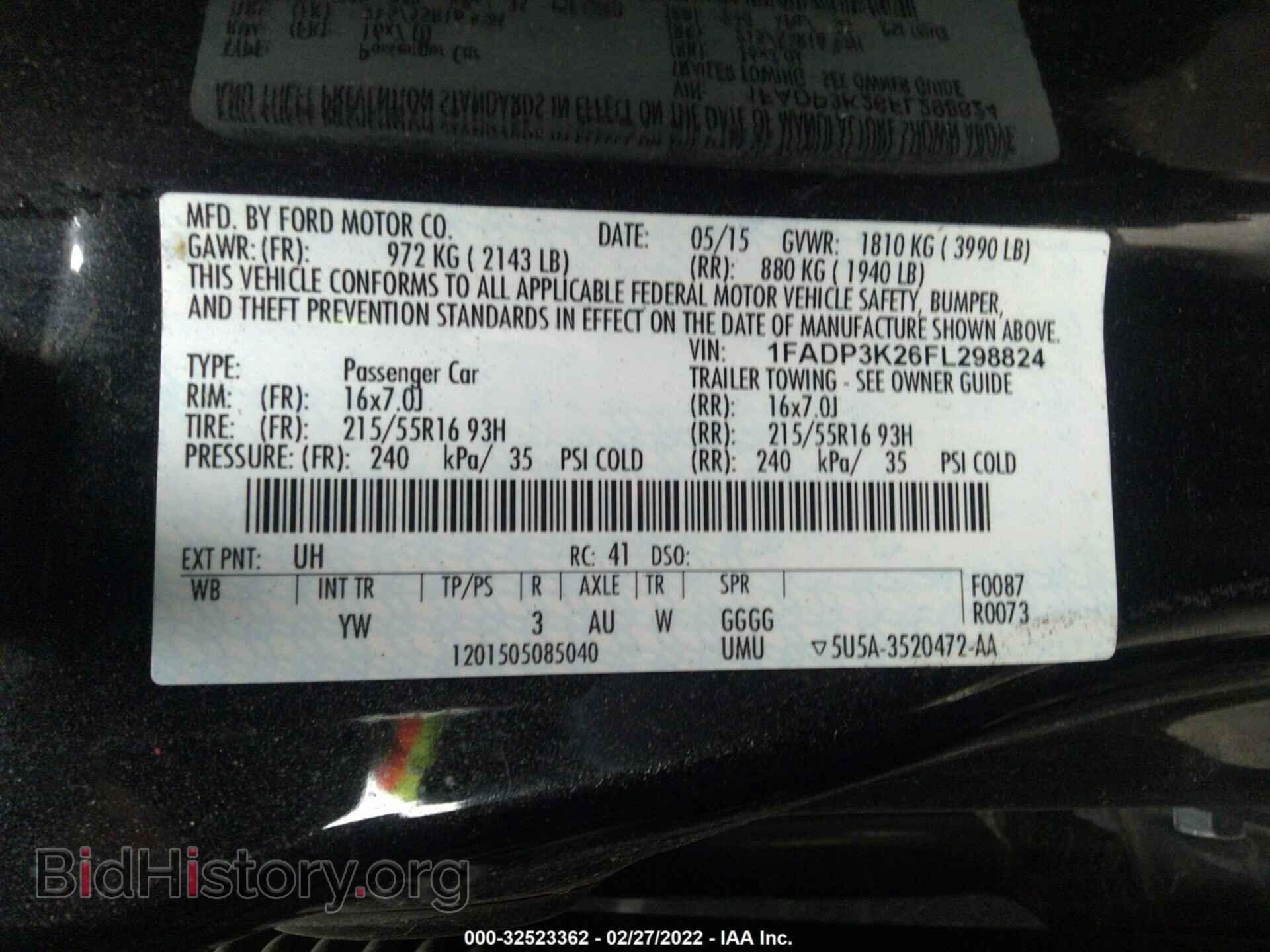 2015 FORD FOCUS - VIN: 1FADP3K26FL298824 - Photo 9